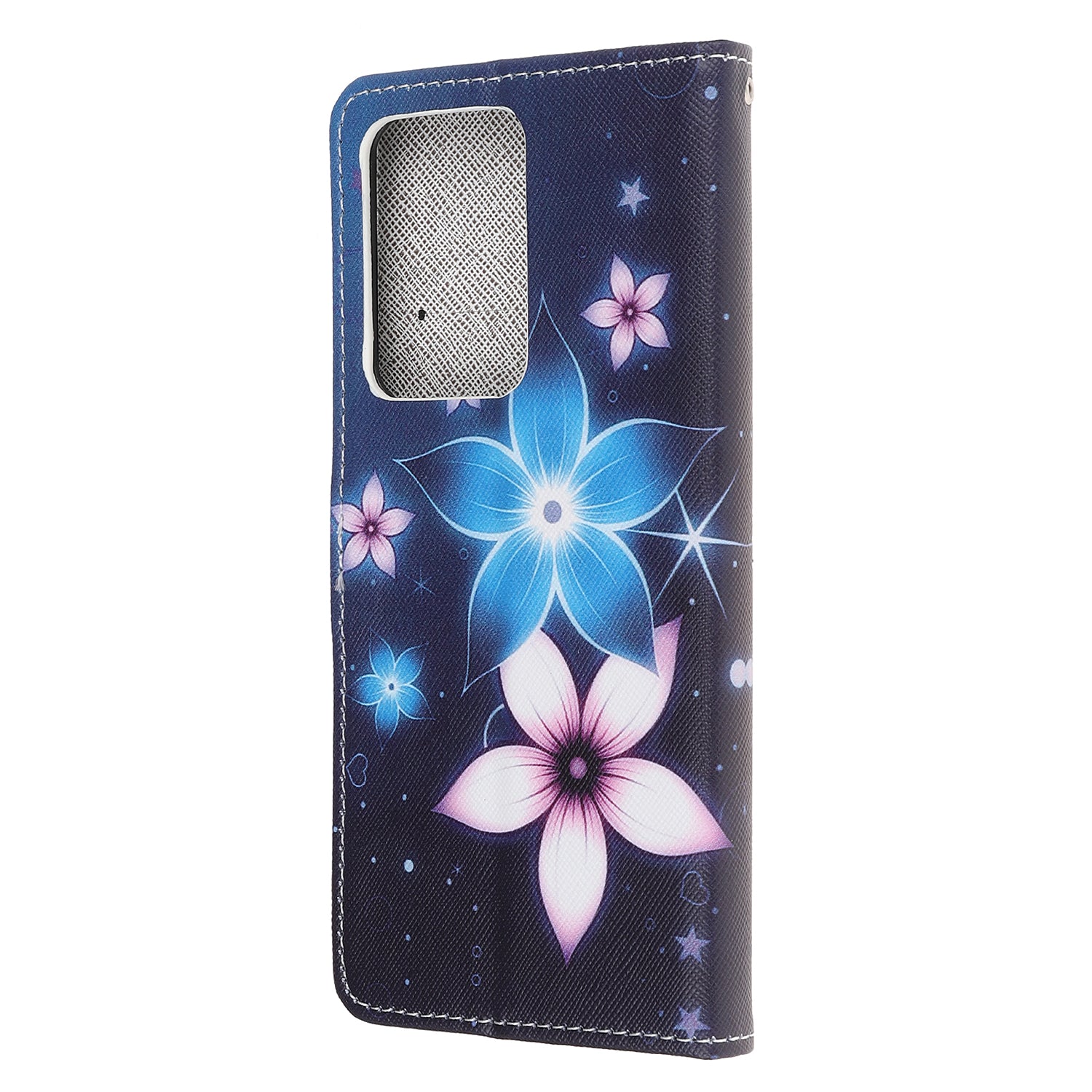 Cross Texture Pattern Printing Leather Wallet Cover with Strap for Samsung Galaxy S20 Ultra - Flower