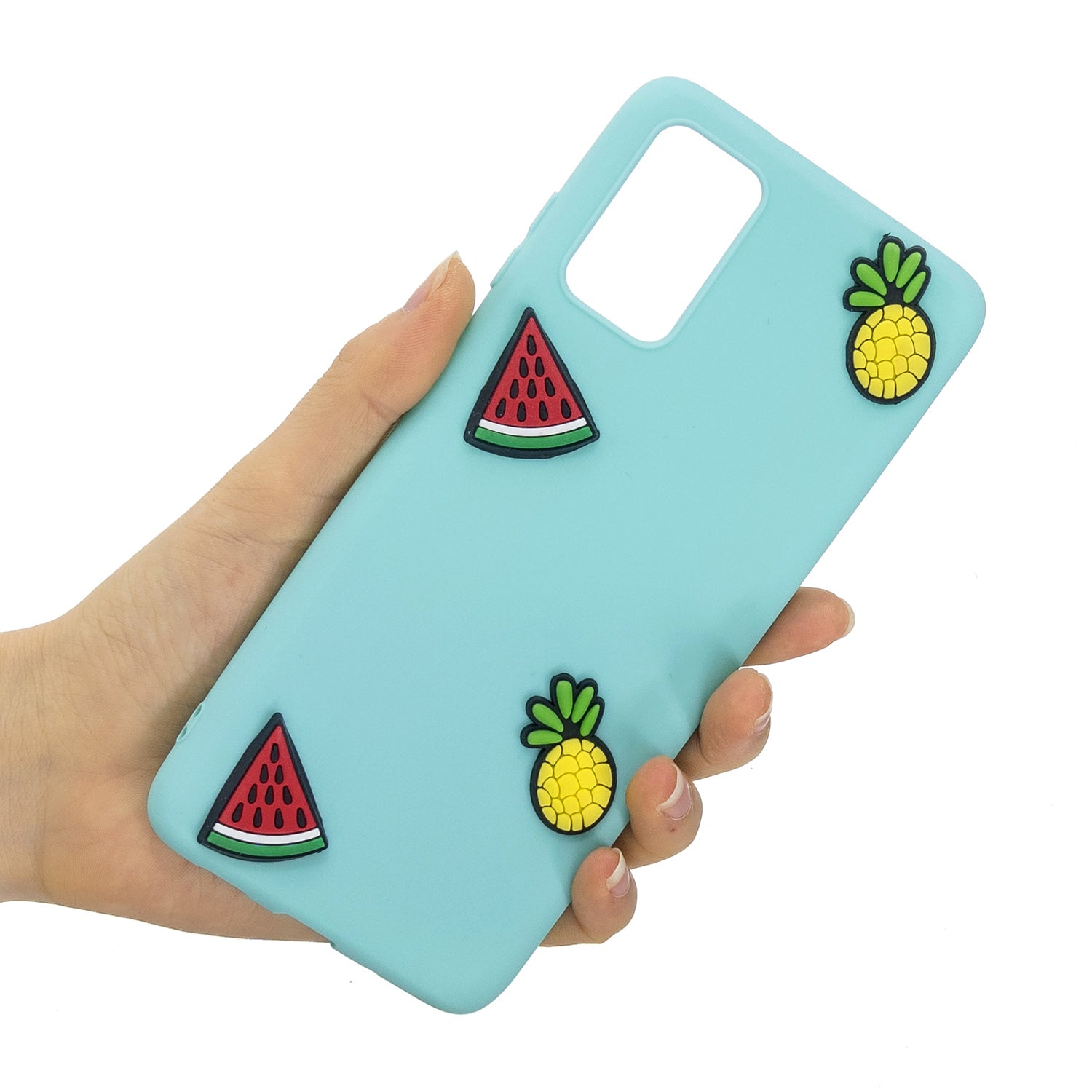 3D Cartoon Pattern Soft TPU Cell Phone Cover for Samsung Galaxy S20 4G/S20 5G - Watermelon and Pineapple