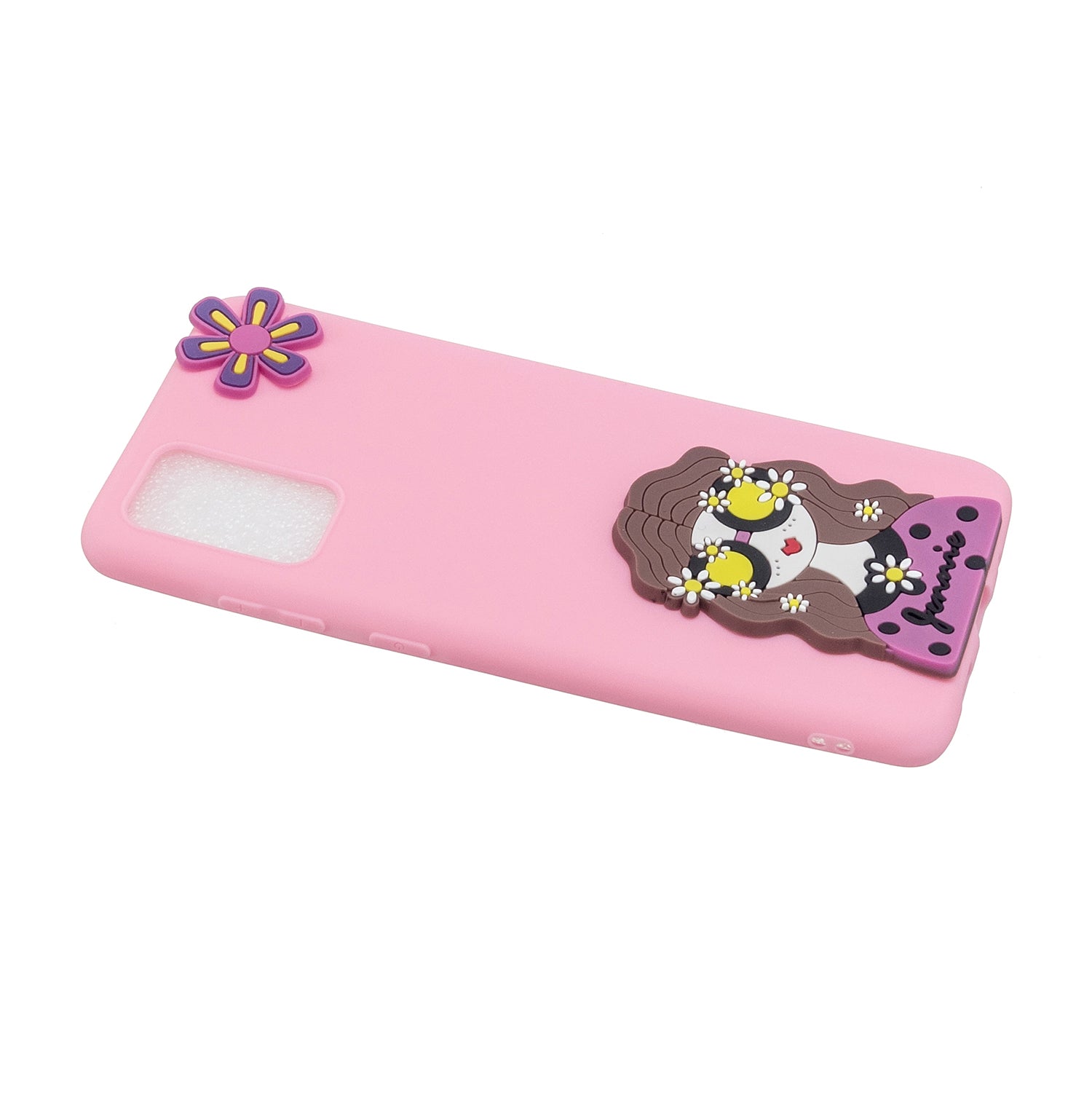 3D Cartoon Pattern Soft TPU Cell Phone Cover for Samsung Galaxy S20 4G/S20 5G - Girl