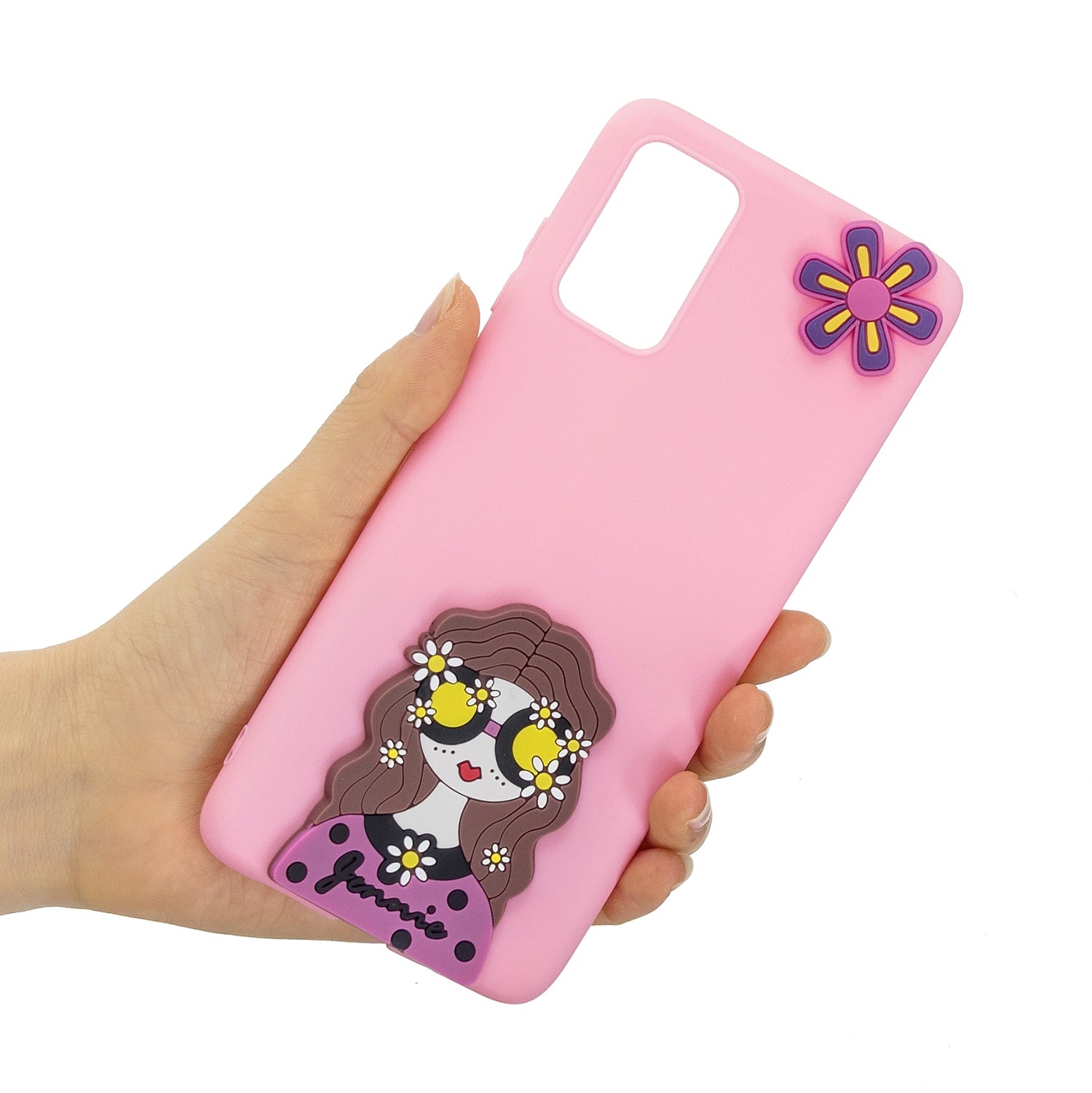 3D Cartoon Pattern Soft TPU Cell Phone Cover for Samsung Galaxy S20 4G/S20 5G - Girl