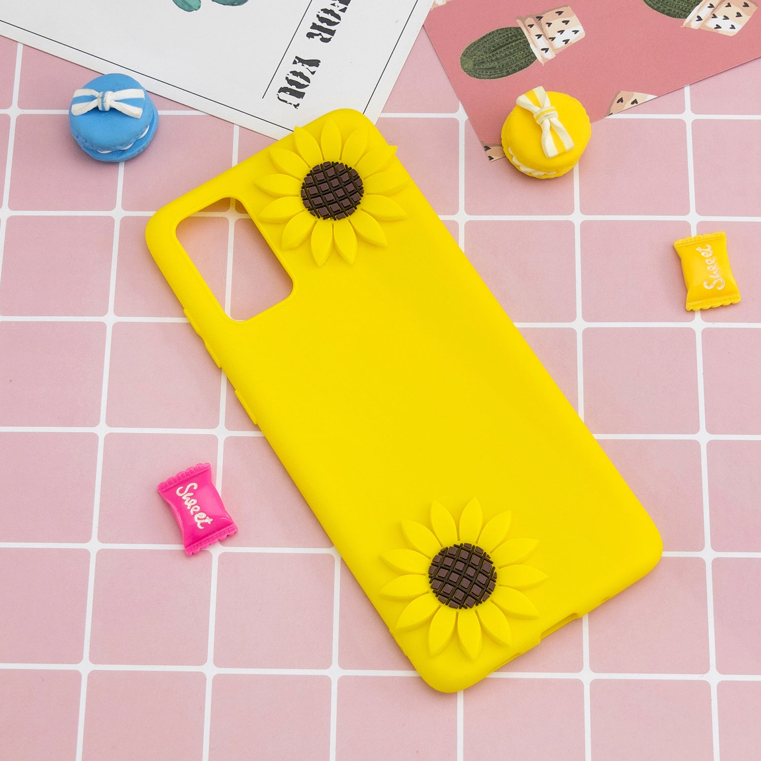 3D Cartoon Pattern Soft TPU Cell Phone Cover for Samsung Galaxy S20 4G/S20 5G - Flower