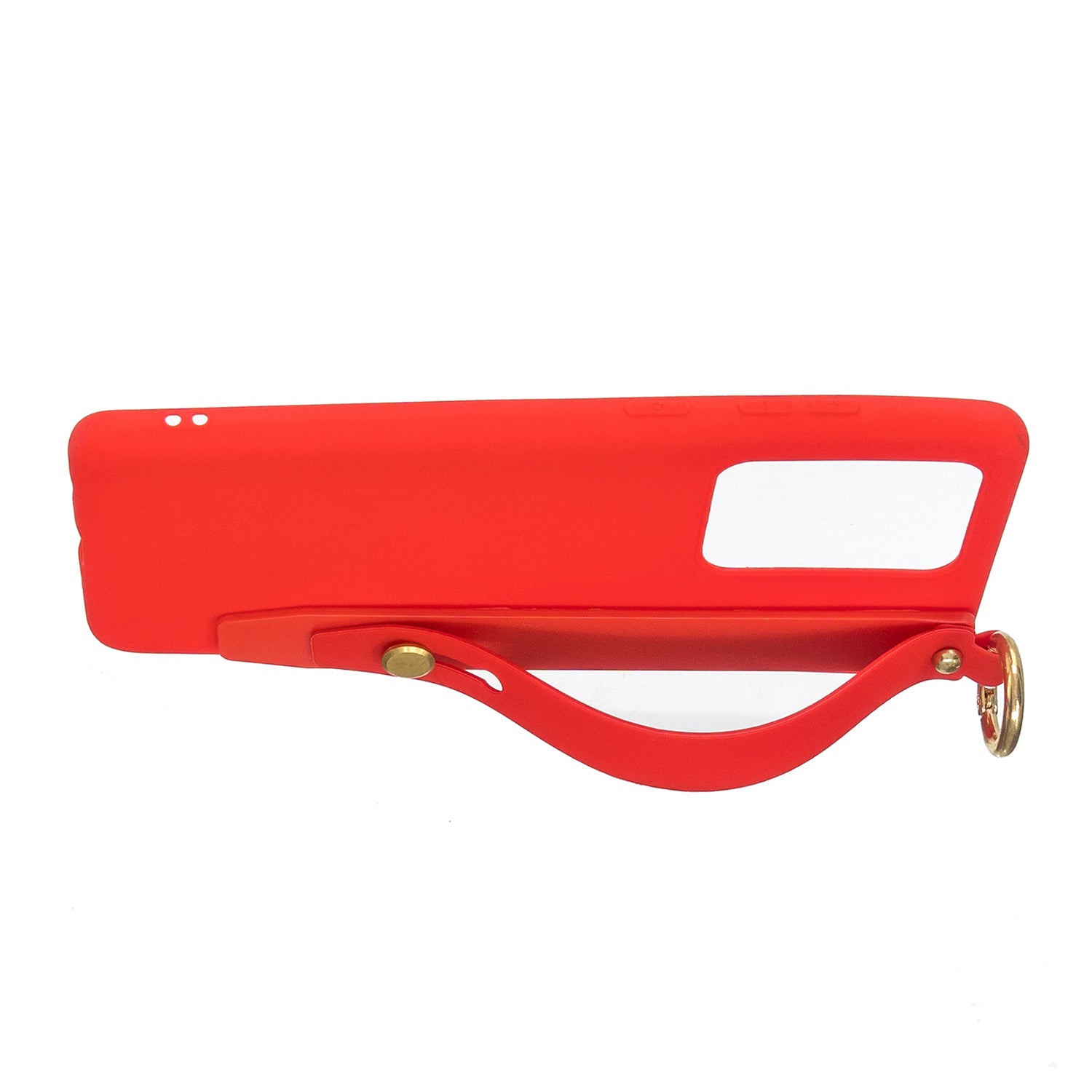 TPU Cell Phone Cover with Wrist Strap Kickstand for Samsung Galaxy S20 Ultra - Red