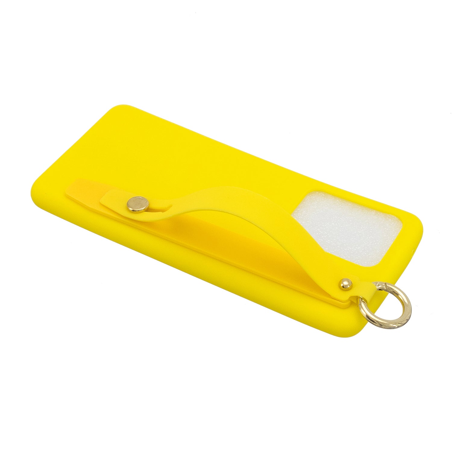 TPU Cell Phone Cover with Wrist Strap Kickstand for Samsung Galaxy S20 Ultra - Yellow