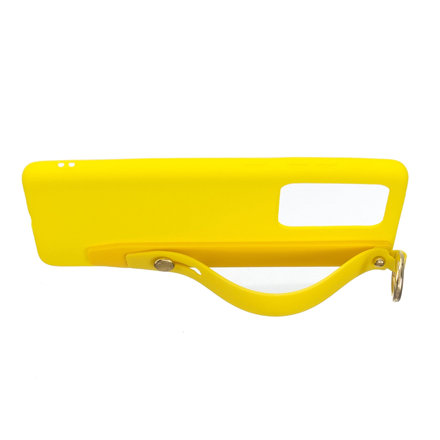 TPU Cell Phone Cover with Wrist Strap Kickstand for Samsung Galaxy S20 Ultra - Yellow