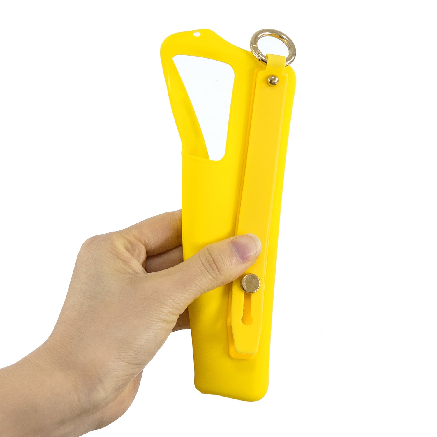 TPU Cell Phone Cover with Wrist Strap Kickstand for Samsung Galaxy S20 Ultra - Yellow