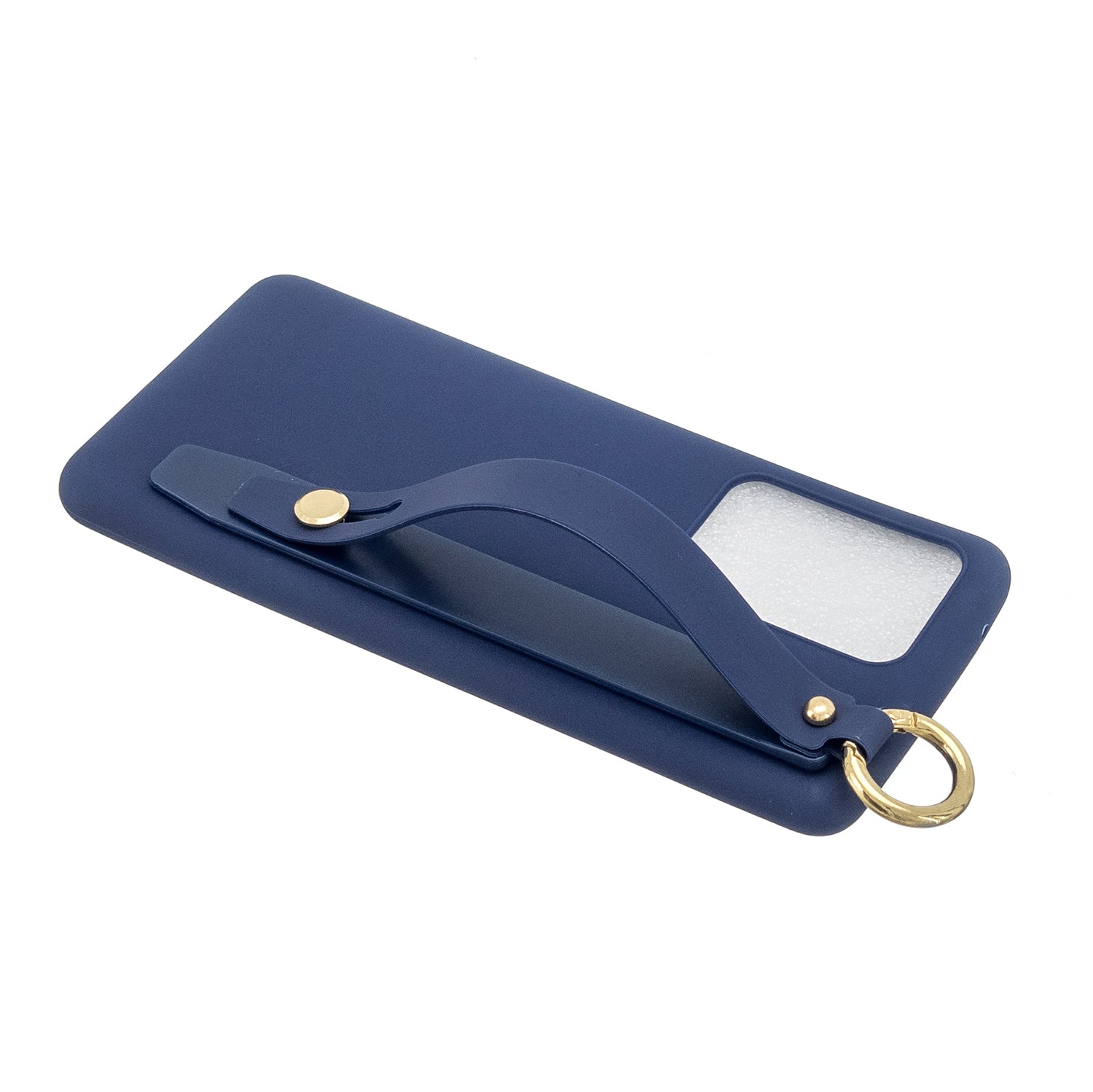 TPU Cell Phone Cover with Wrist Strap Kickstand for Samsung Galaxy S20 Ultra - Dark Blue