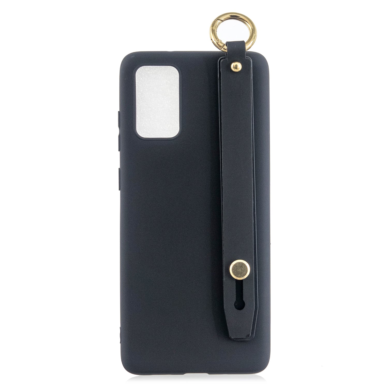 TPU Cell Phone Back Case with Wrist Strap Kickstand for Samsung Galaxy S20 Plus / S20 Plus 5G - Black