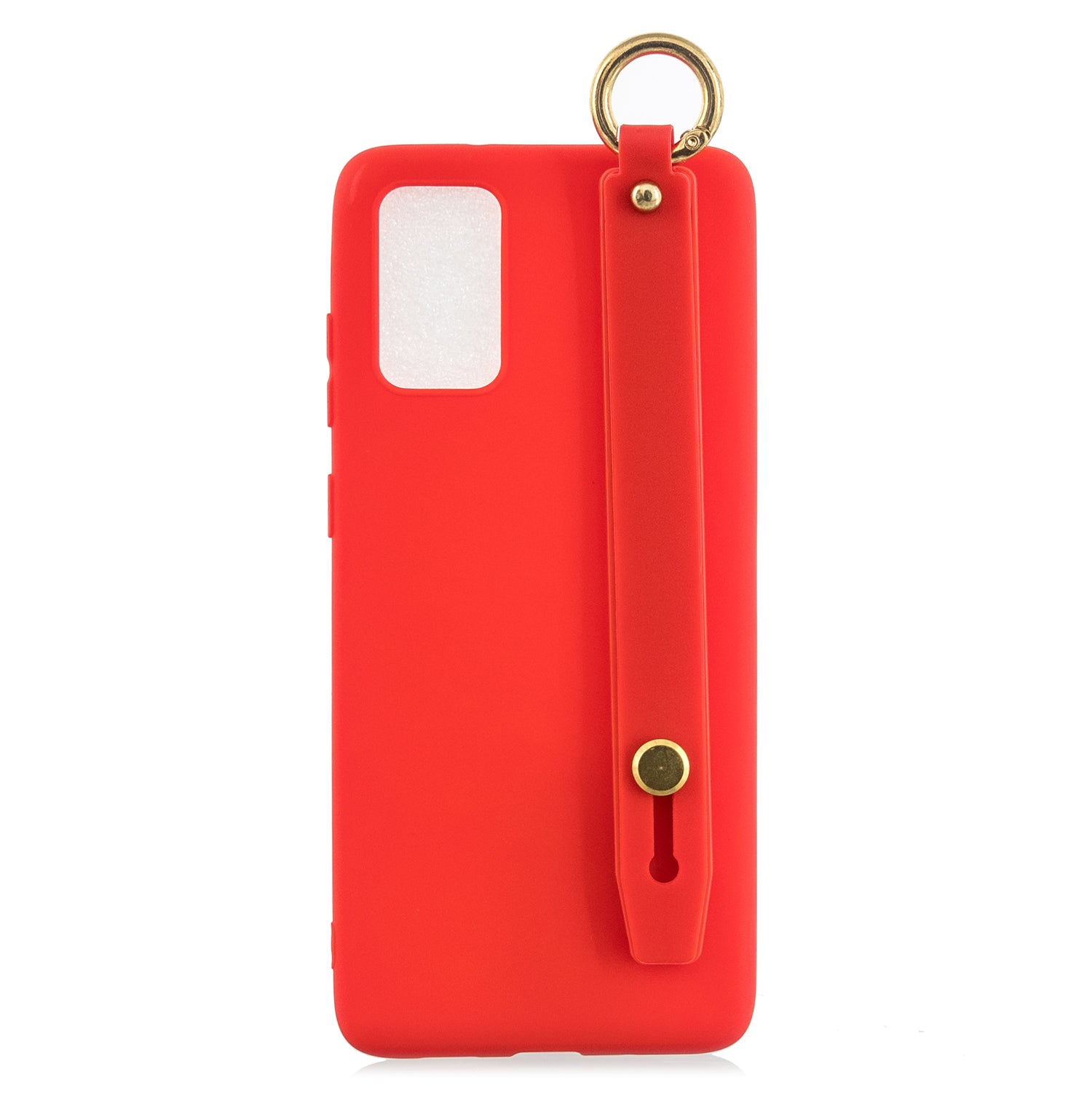 TPU Cell Phone Back Case with Wrist Strap Kickstand for Samsung Galaxy S20 Plus / S20 Plus 5G - Red