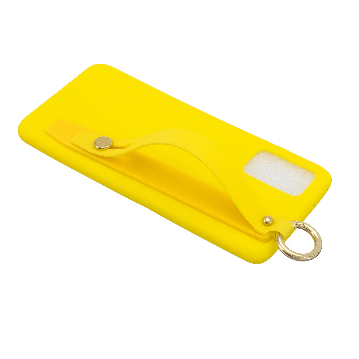 TPU Cell Phone Back Case with Wrist Strap Kickstand for Samsung Galaxy S20 Plus / S20 Plus 5G - Yellow