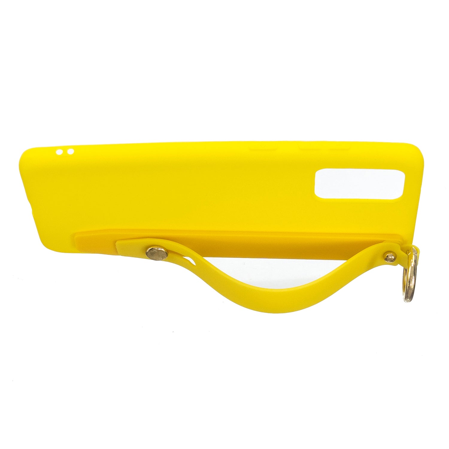 TPU Cell Phone Back Case with Wrist Strap Kickstand for Samsung Galaxy S20 Plus / S20 Plus 5G - Yellow