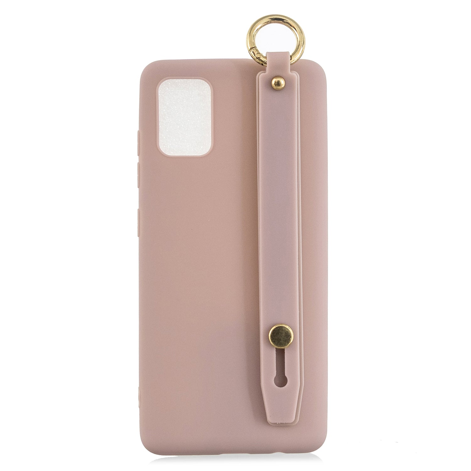 TPU Cell Phone Back Case with Wrist Strap Kickstand for Samsung Galaxy S20 Plus / S20 Plus 5G - Pink