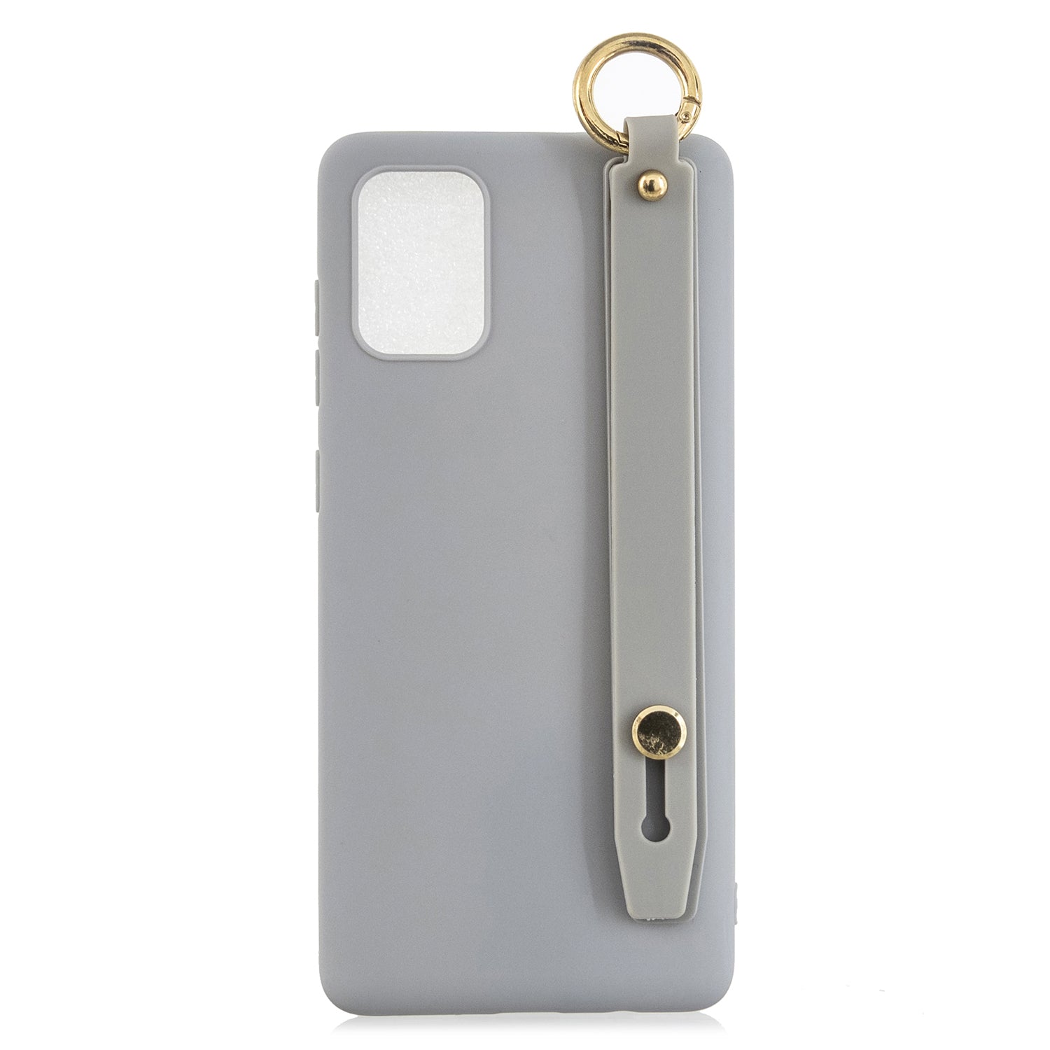 TPU Cell Phone Back Case with Wrist Strap Kickstand for Samsung Galaxy S20 Plus / S20 Plus 5G - Grey