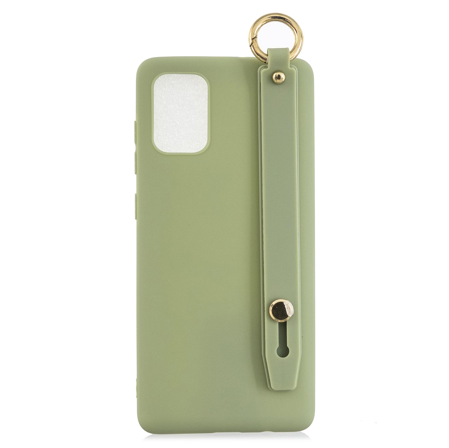 TPU Cell Phone Back Case with Wrist Strap Kickstand for Samsung Galaxy S20 Plus / S20 Plus 5G - Green