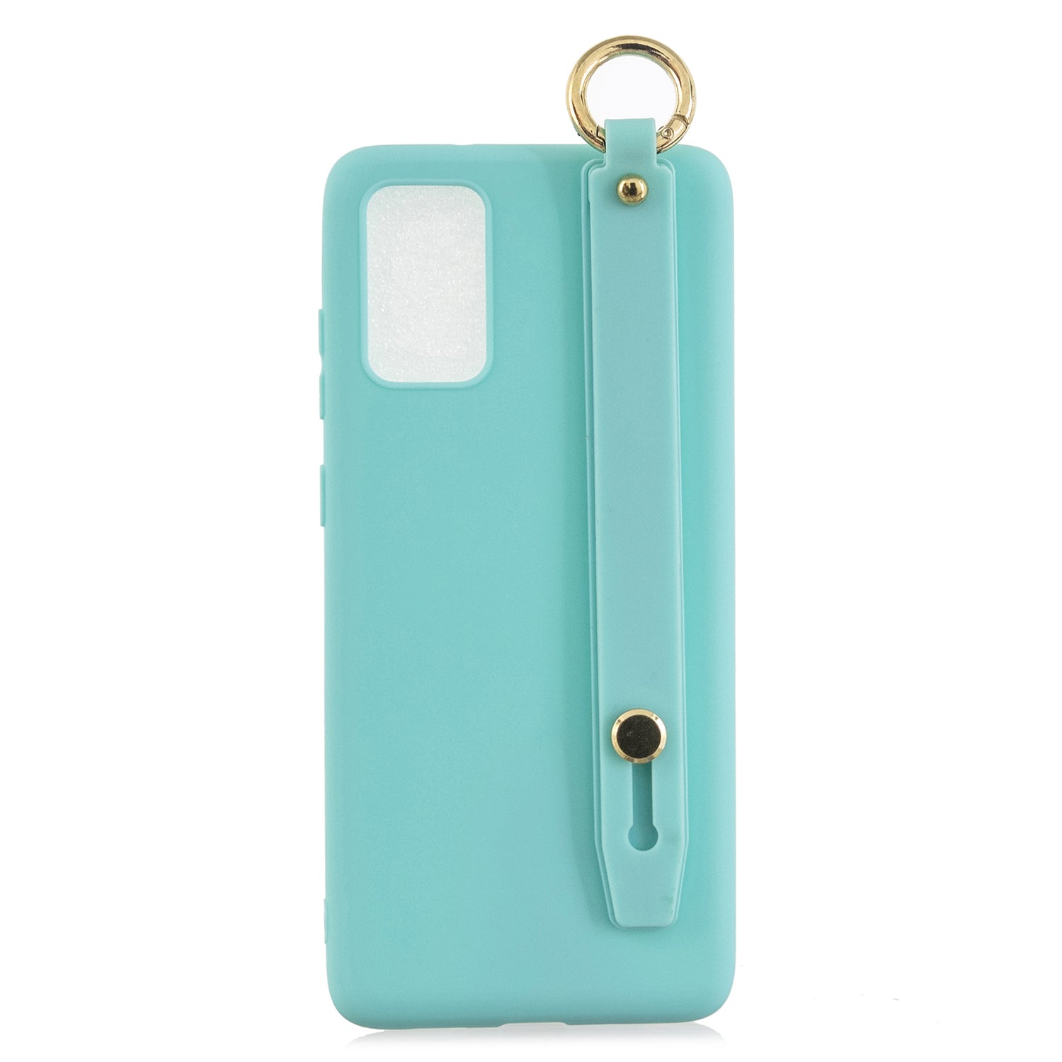 TPU Cell Phone Back Case with Wrist Strap Kickstand for Samsung Galaxy S20 Plus / S20 Plus 5G - Baby Blue