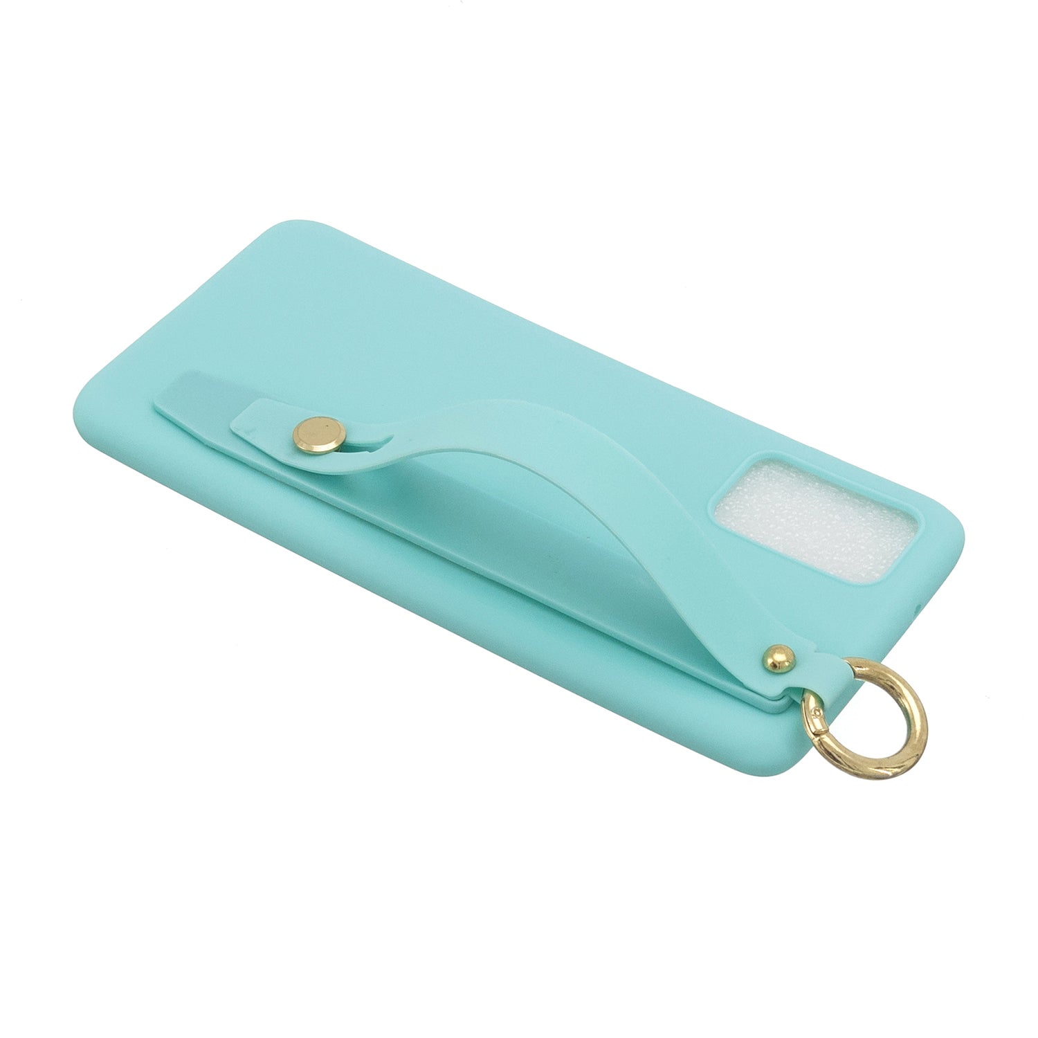 TPU Cell Phone Back Case with Wrist Strap Kickstand for Samsung Galaxy S20 Plus / S20 Plus 5G - Baby Blue