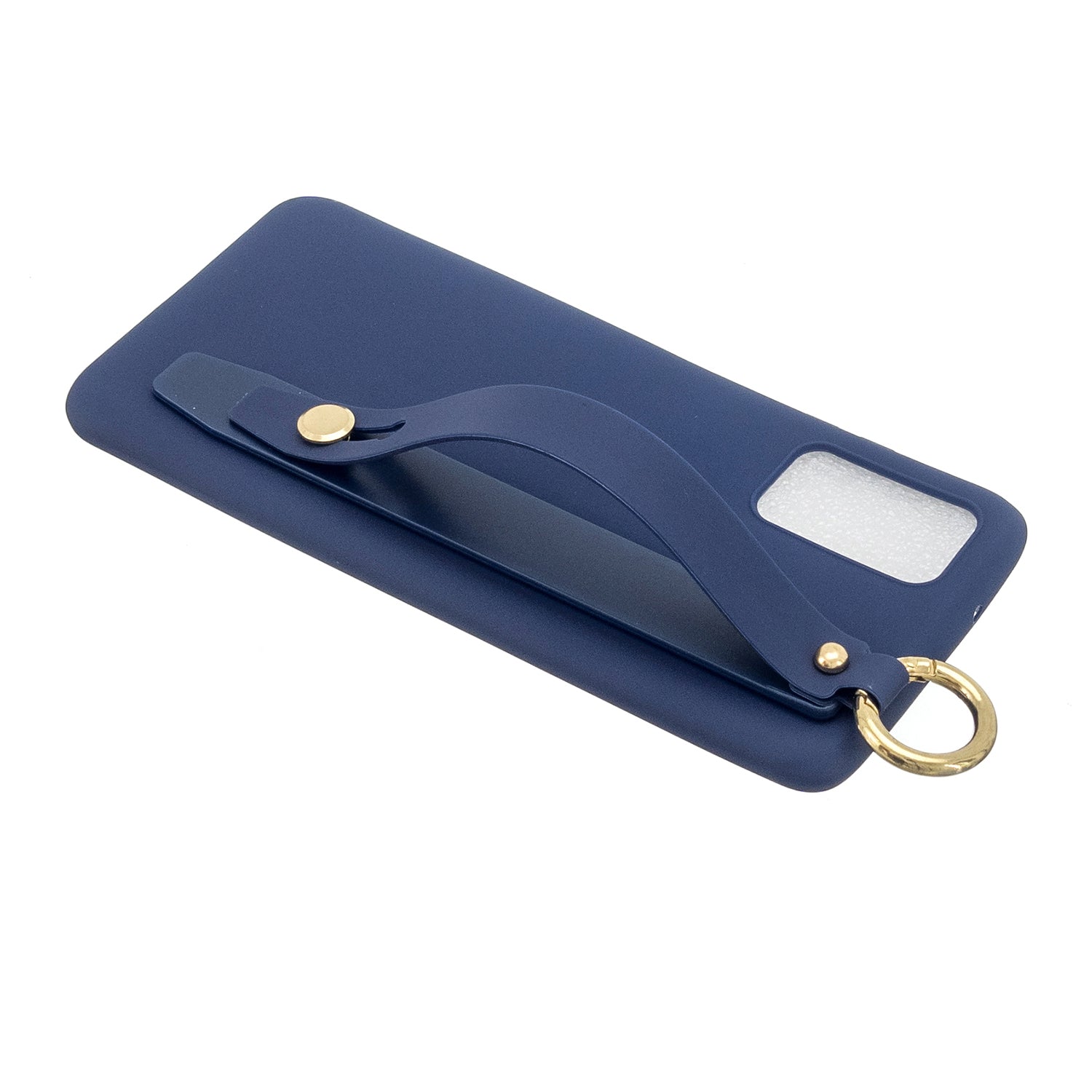 TPU Cell Phone Back Case with Wrist Strap Kickstand for Samsung Galaxy S20 Plus / S20 Plus 5G - Dark Blue