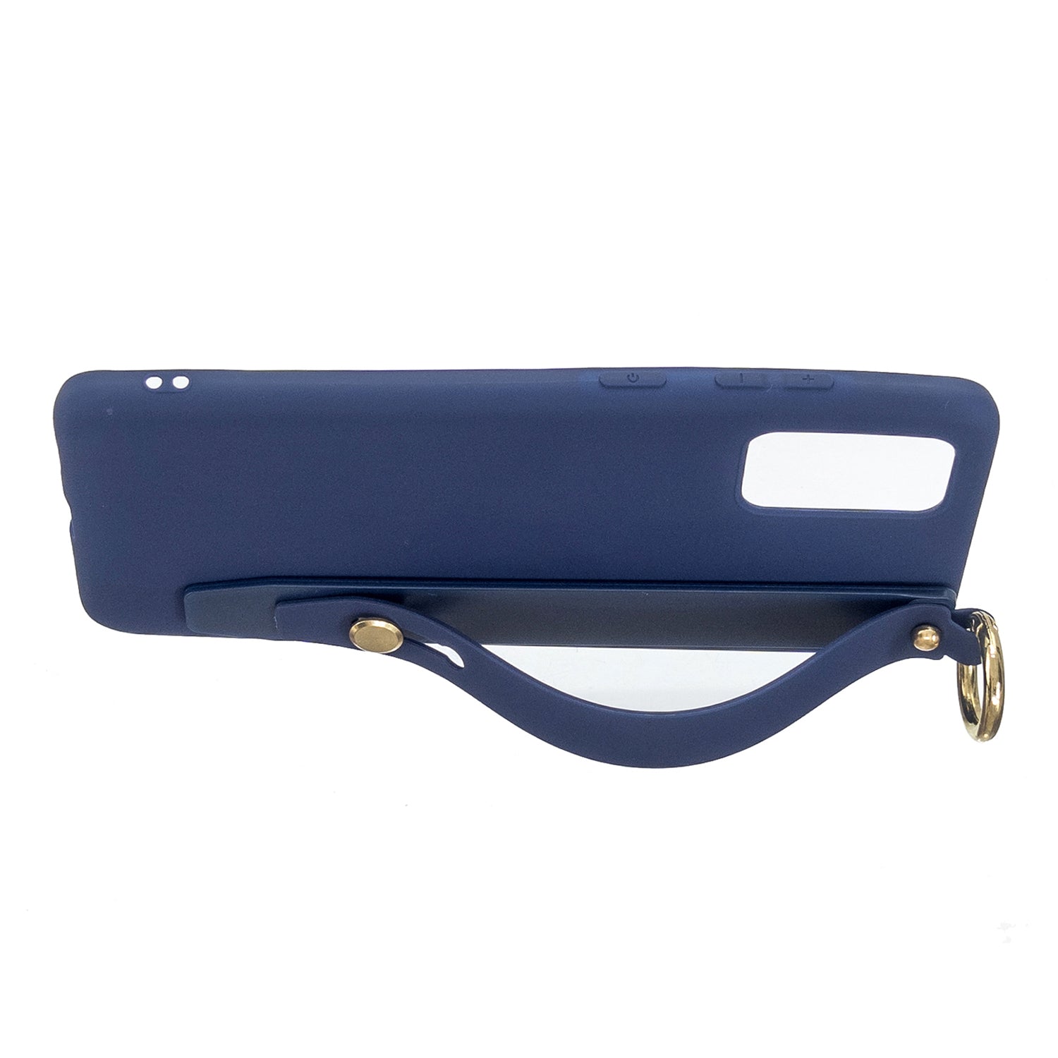 TPU Cell Phone Cover with Wrist Strap Kickstand for Samsung Galaxy S20 4G/S20 5G - Dark Blue