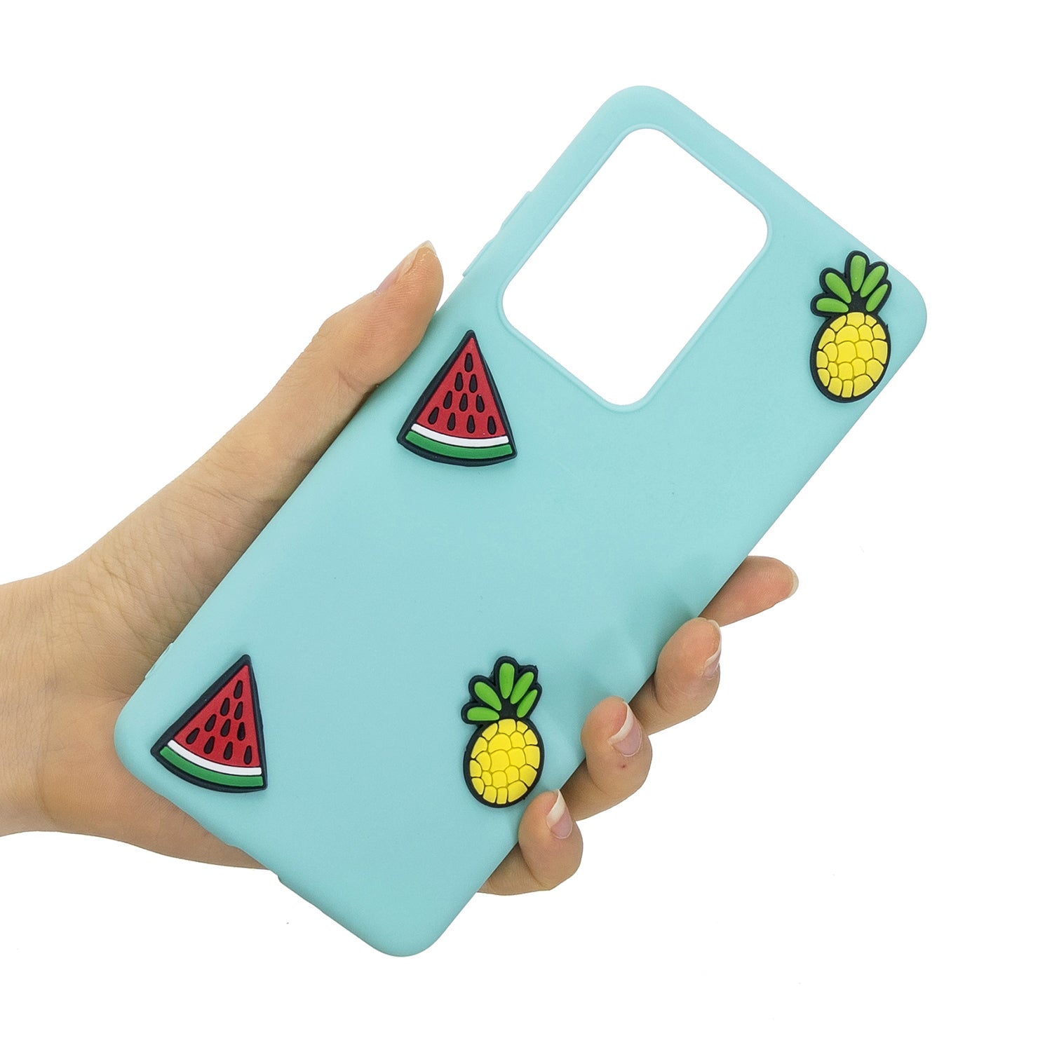 3D Cartoon Pattern Soft TPU Mobile Phone Shell for Samsung Galaxy S20 Ultra - Watermelon/Pineapple