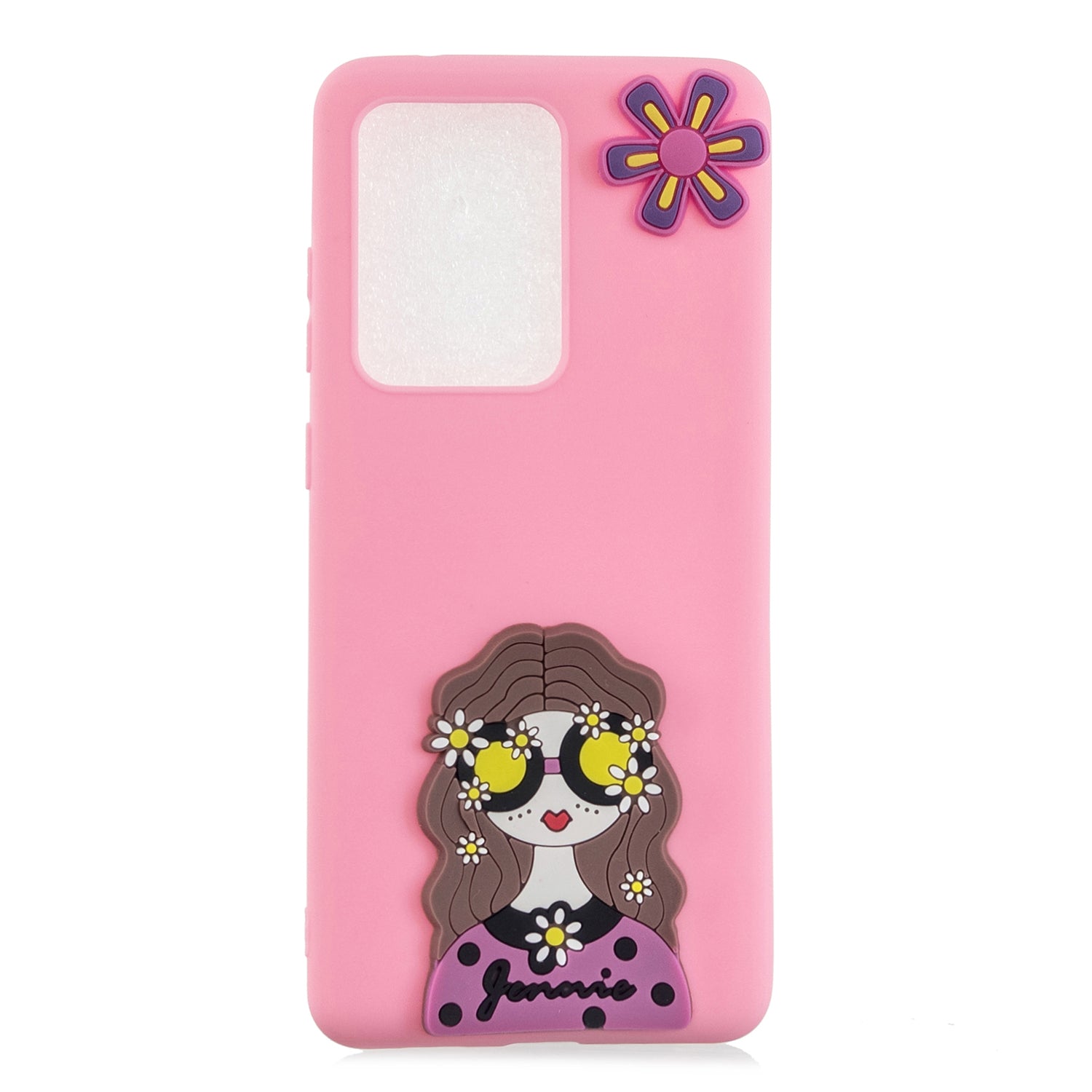 3D Cartoon Pattern Soft TPU Mobile Phone Shell for Samsung Galaxy S20 Ultra - Girl