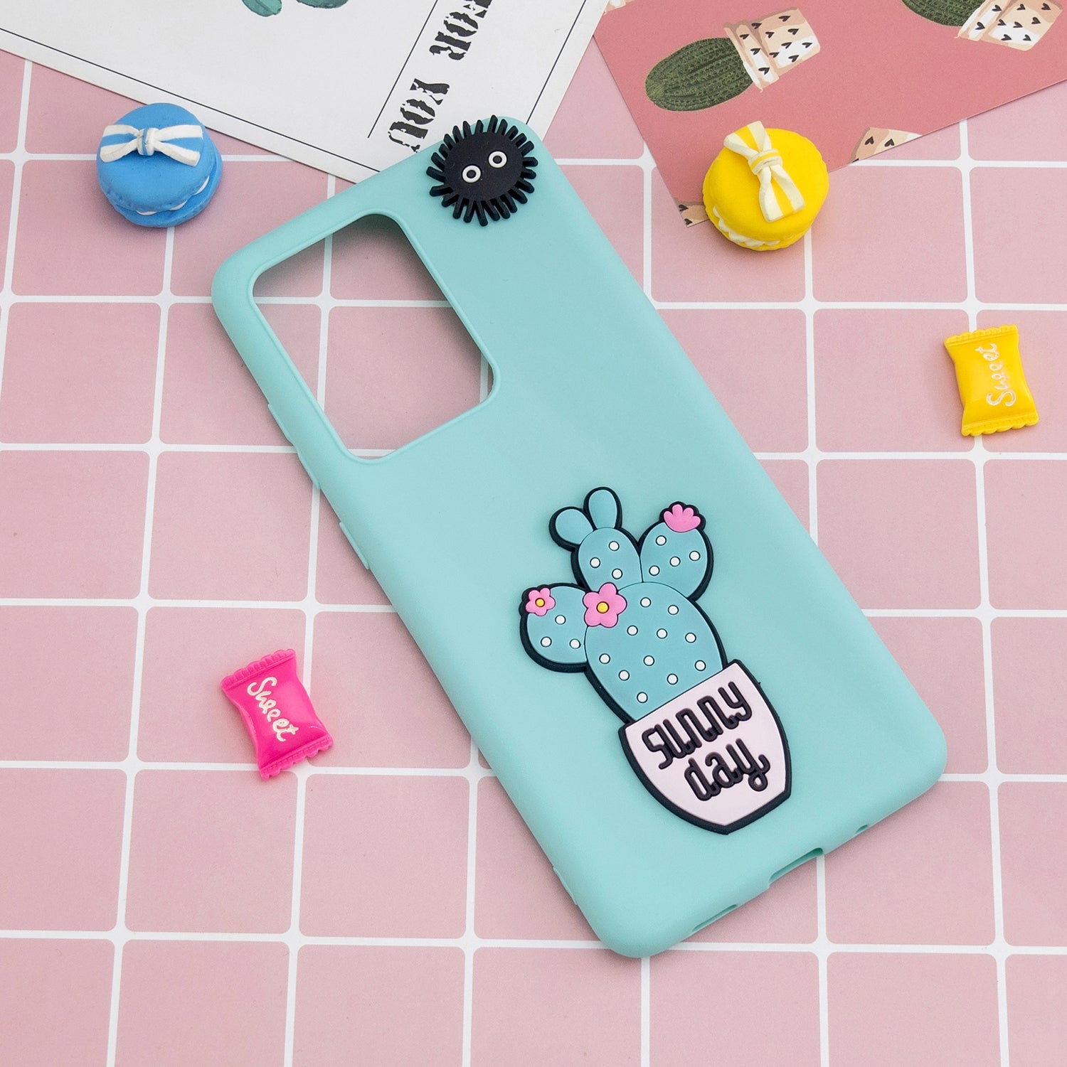 3D Cartoon Pattern Soft TPU Mobile Phone Shell for Samsung Galaxy S20 Ultra - Sunny Day