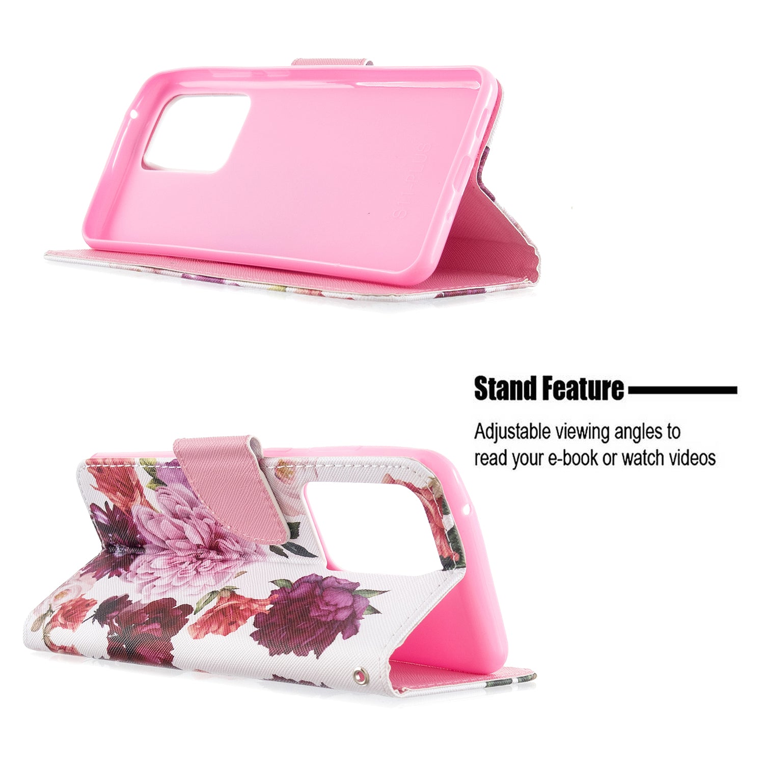 Cross Texture Patterned PU Leather Wallet Cover for Samsung Galaxy S20 Ultra - Blooming Flwoer