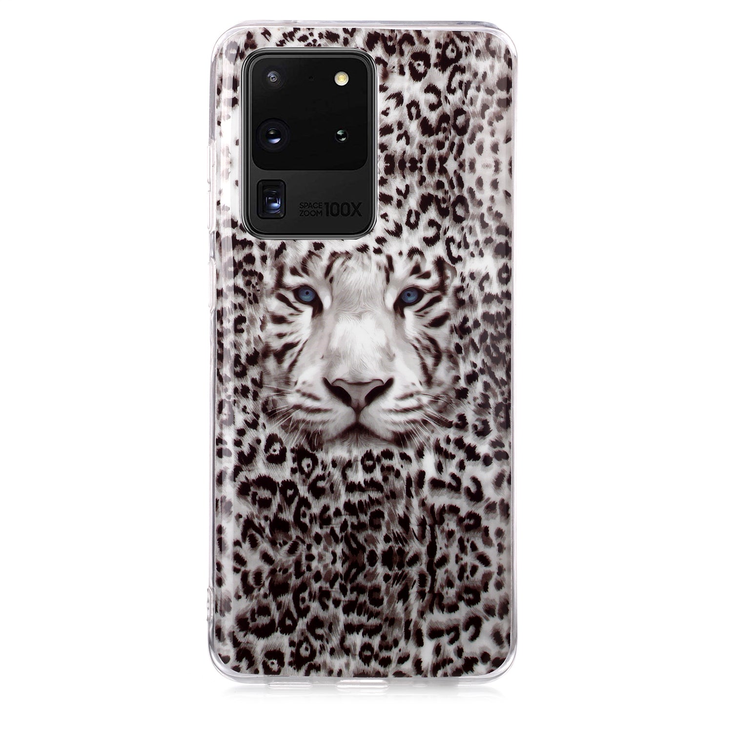 Noctilucent IMD TPU Phone Back Case for Samsung Galaxy S20 Ultra - Leopard