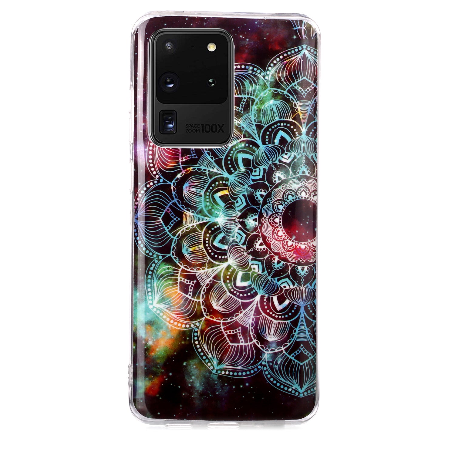 Noctilucent IMD TPU Phone Back Case for Samsung Galaxy S20 Ultra - Mandala Flower