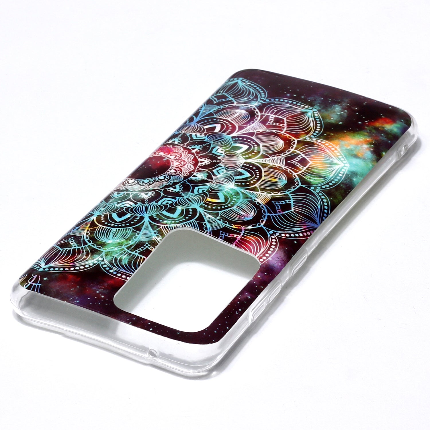 Noctilucent IMD TPU Phone Back Case for Samsung Galaxy S20 Ultra - Mandala Flower