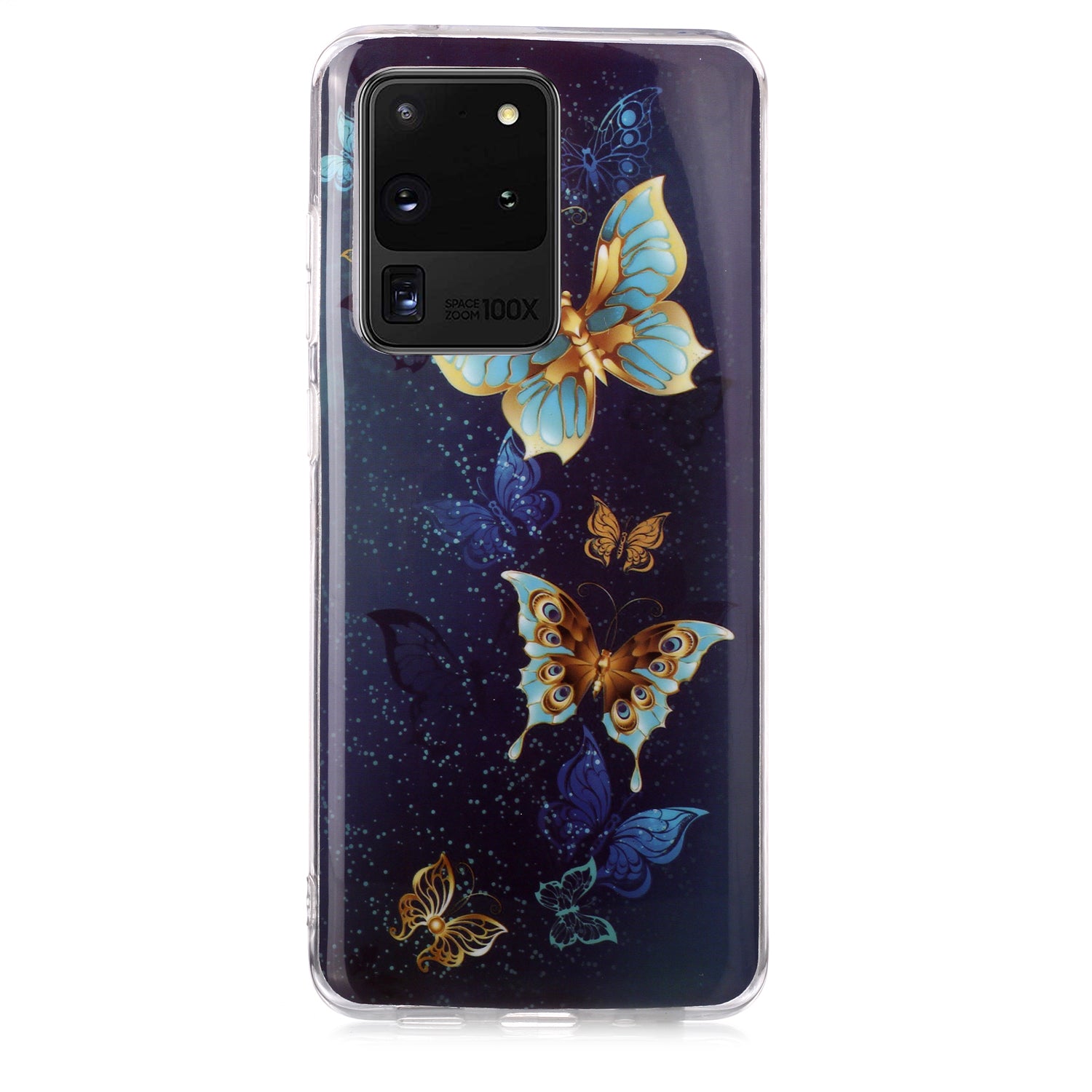 Noctilucent IMD TPU Phone Back Case for Samsung Galaxy S20 Ultra - Butterflies