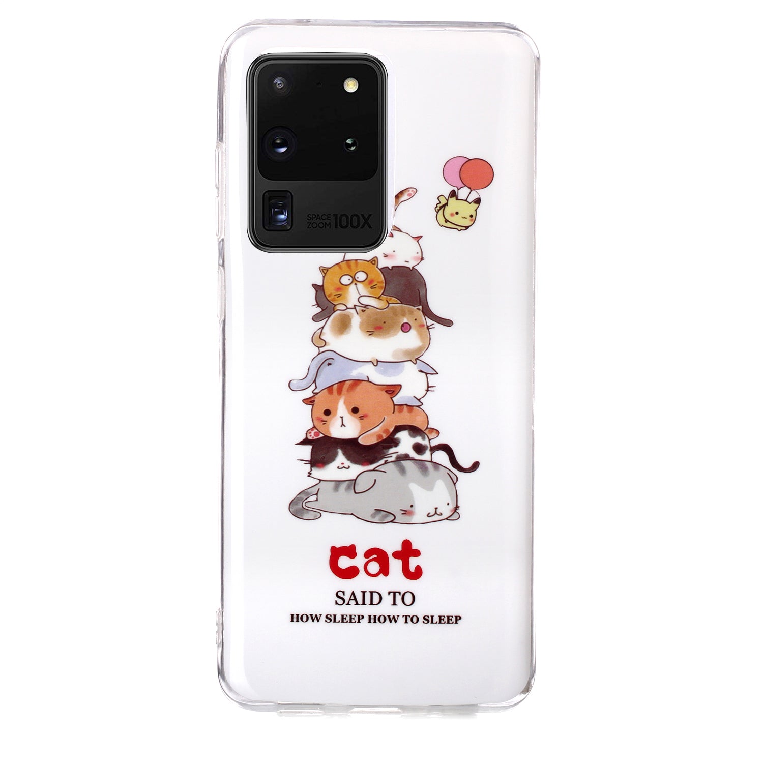 Noctilucent IMD TPU Phone Back Case for Samsung Galaxy S20 Ultra - Cats