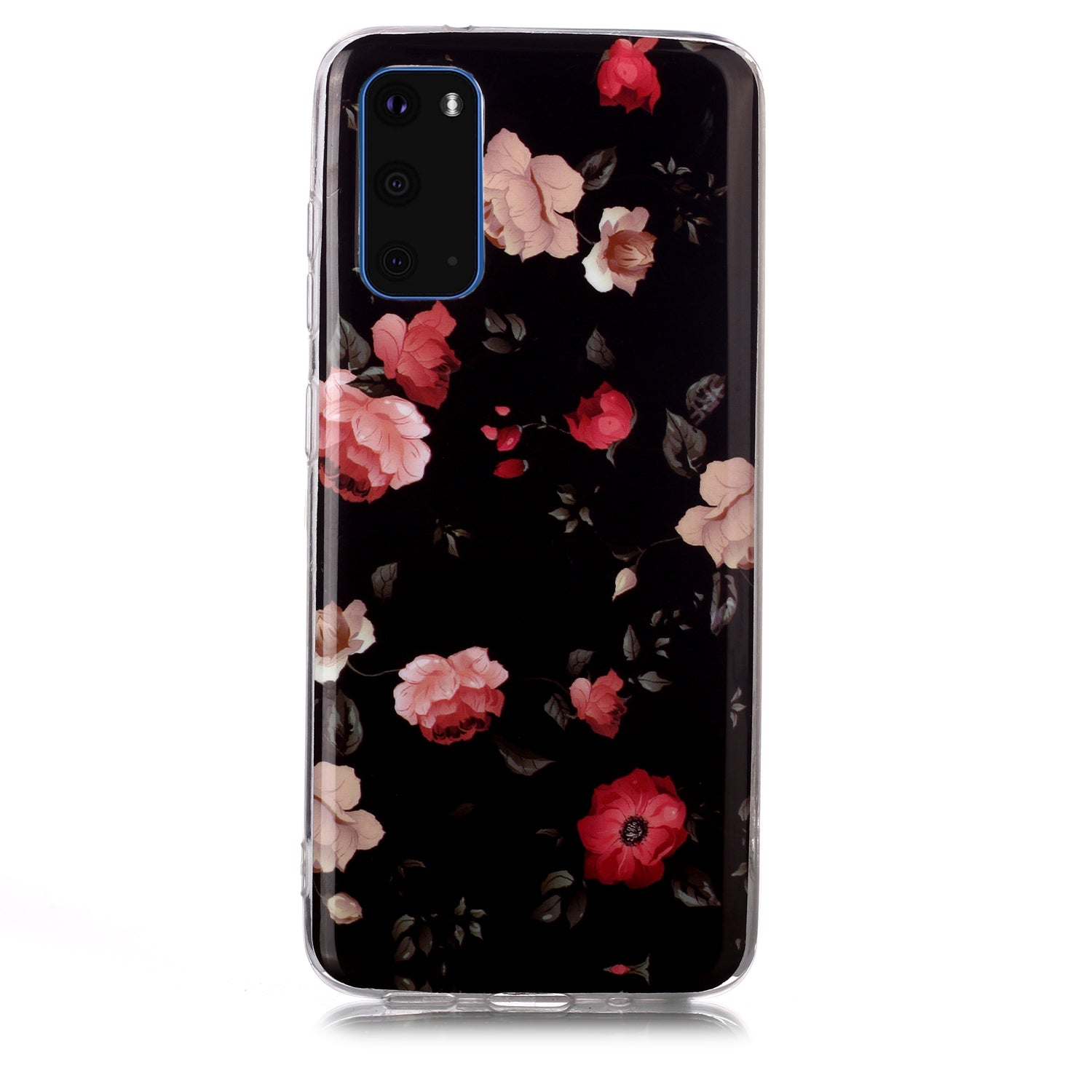 Noctilucent TPU Pattern Printing IMD Cover Shell for Samsung Galaxy S20 4G/S20 5G - Flowers