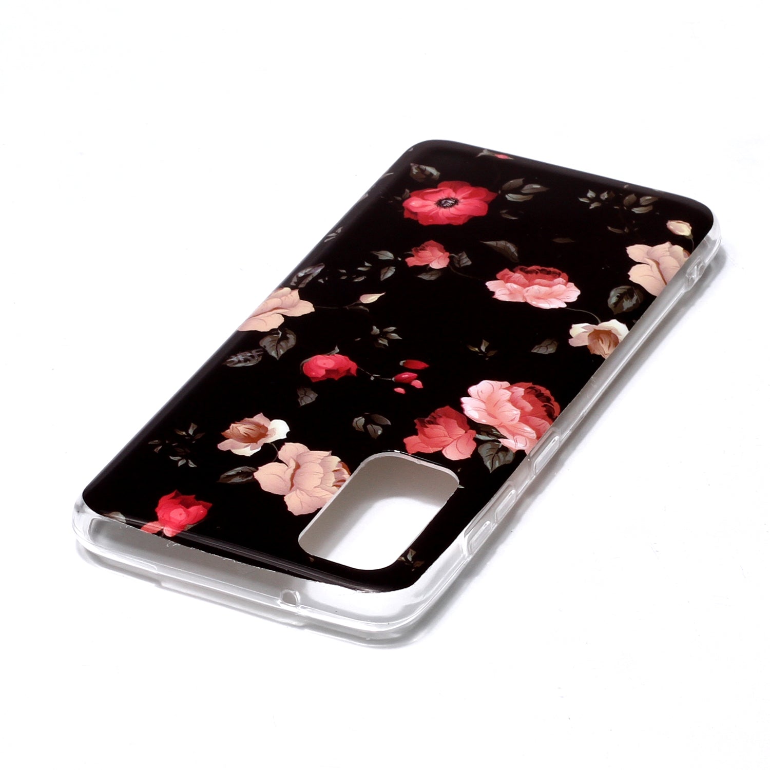 Noctilucent TPU Pattern Printing IMD Cover Shell for Samsung Galaxy S20 4G/S20 5G - Flowers