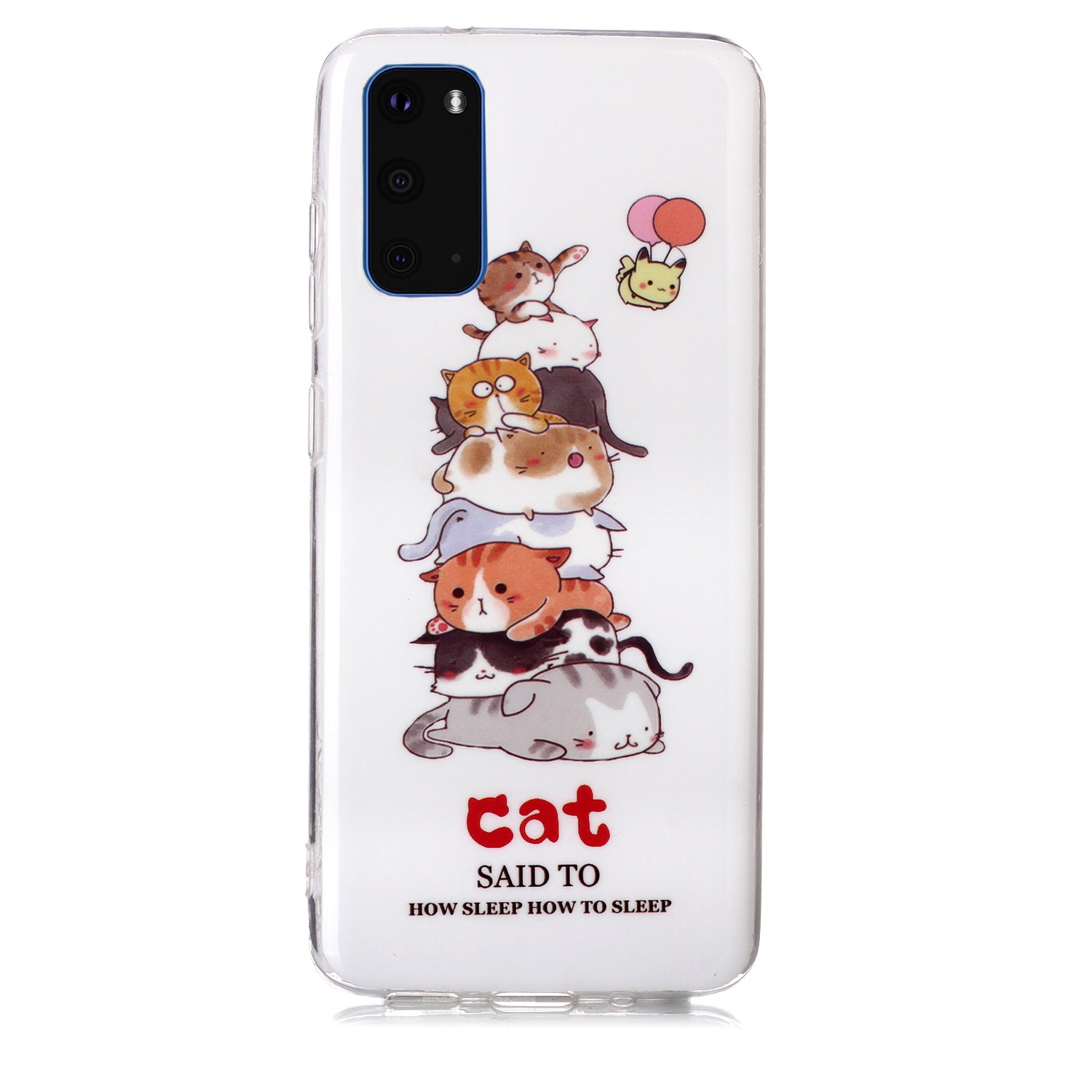 Noctilucent TPU Pattern Printing IMD Cover Shell for Samsung Galaxy S20 4G/S20 5G - Cats