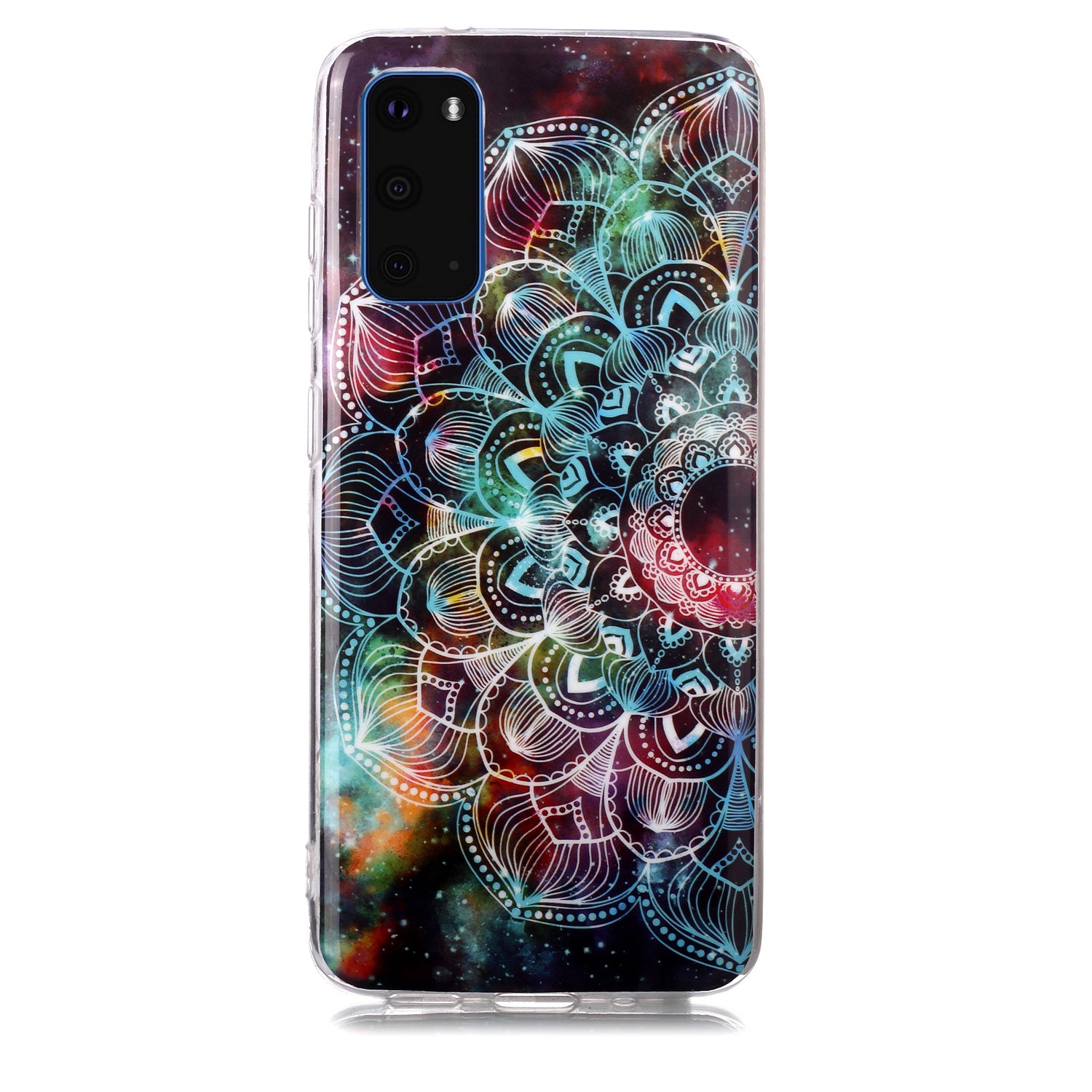 Noctilucent TPU Pattern Printing IMD Cover Shell for Samsung Galaxy S20 4G/S20 5G - Mandala Flower