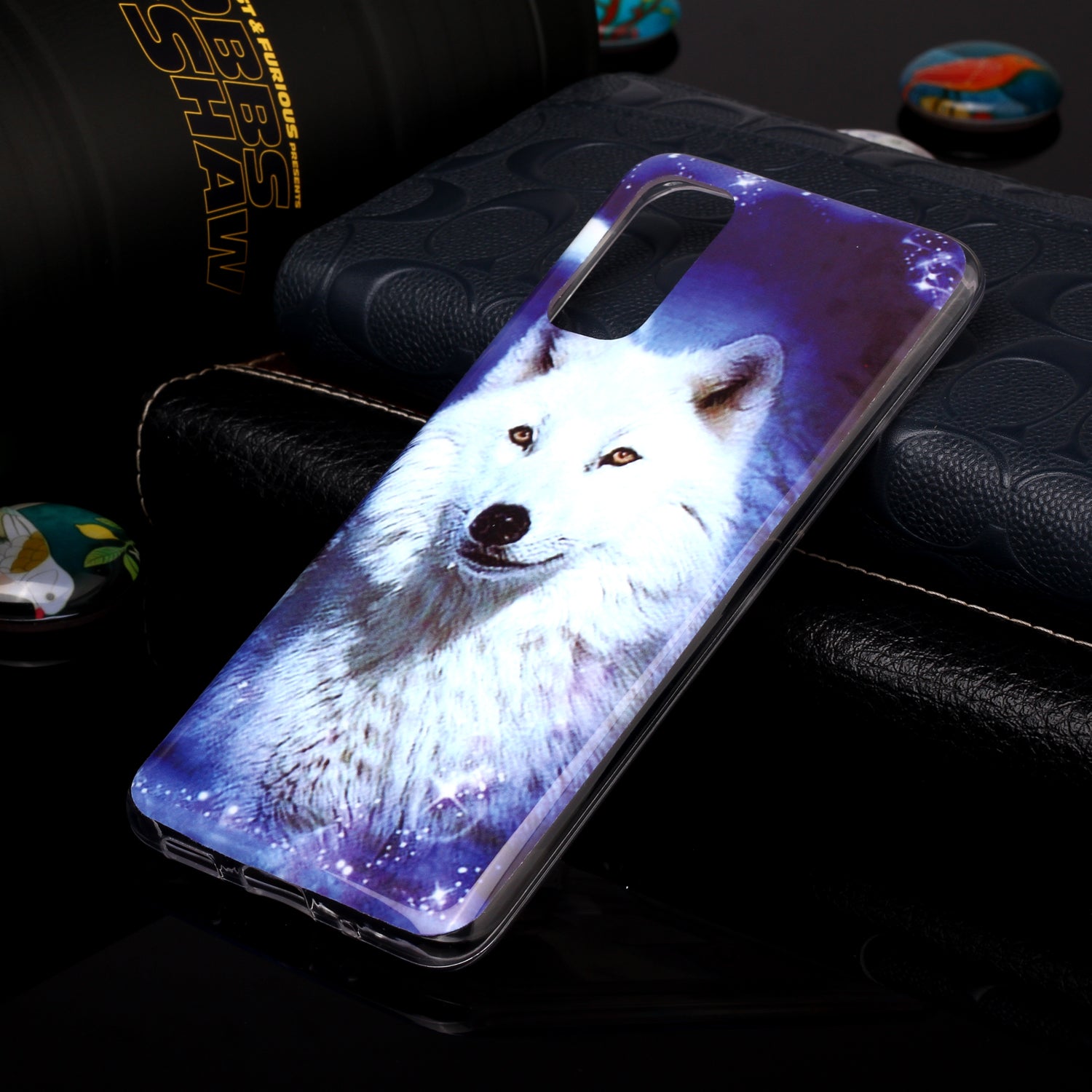 Noctilucent TPU Pattern Printing IMD Cover Shell for Samsung Galaxy S20 4G/S20 5G - Dog