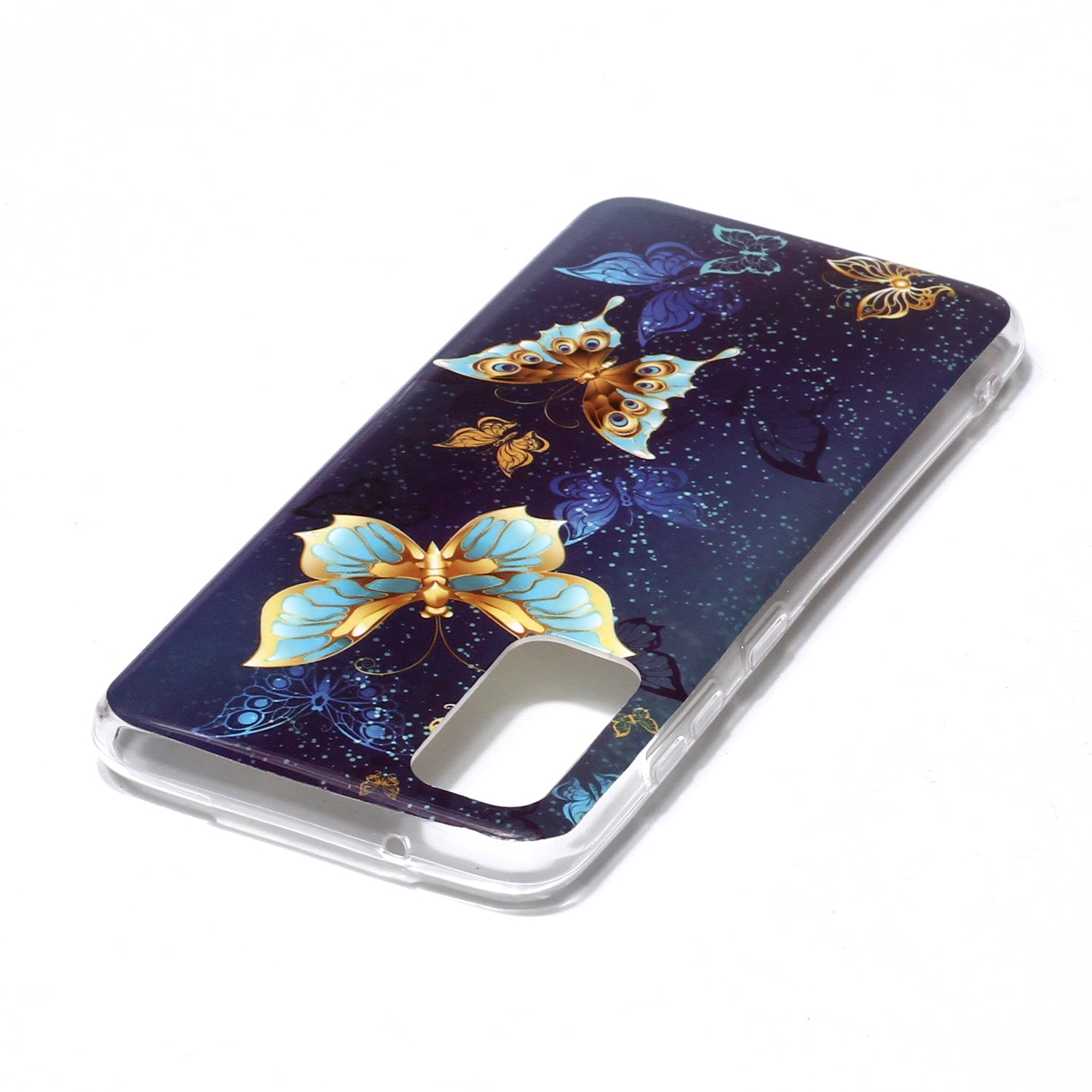 Noctilucent TPU Pattern Printing IMD Cover Shell for Samsung Galaxy S20 4G/S20 5G - Vivid Butterfly