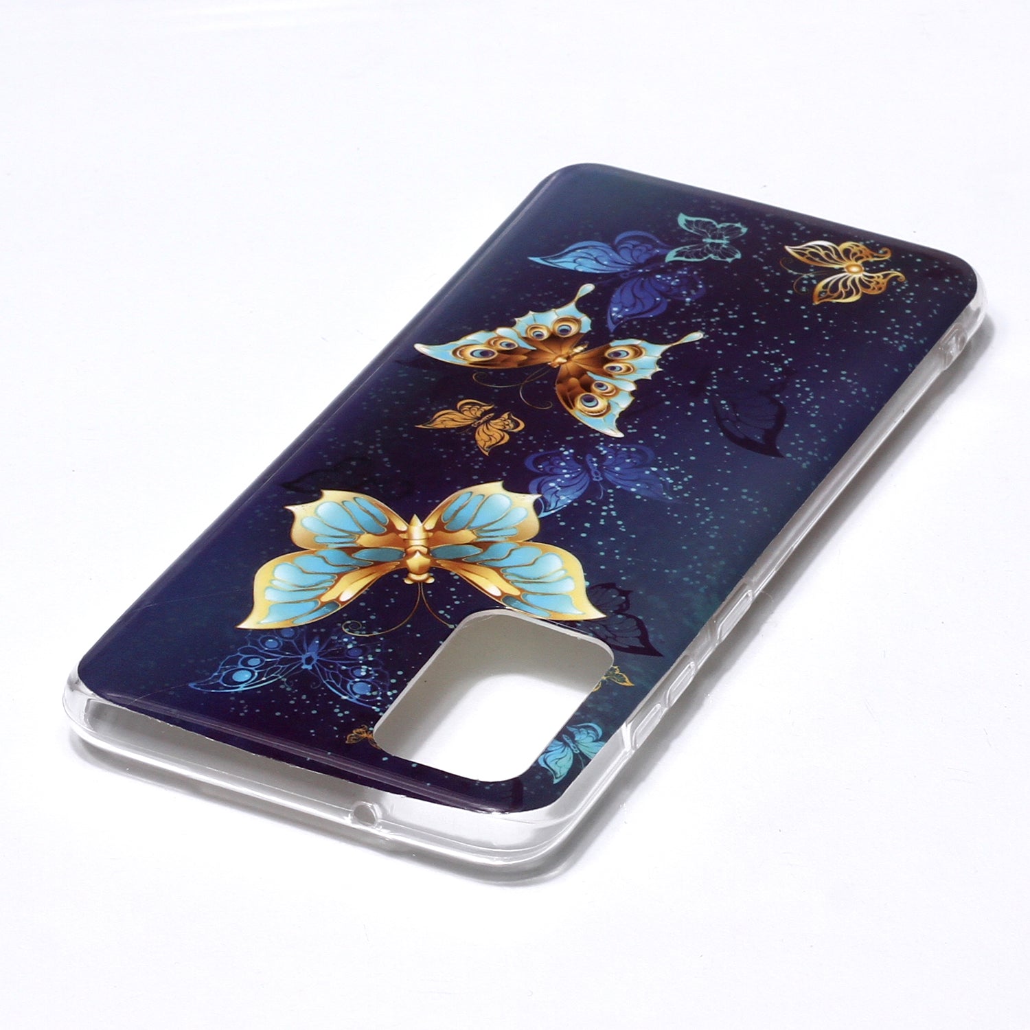 Luminous TPU Pattern Printing IMD Protetive Shell for Samsung Galaxy S20 Plus - Beautiful Butterfly