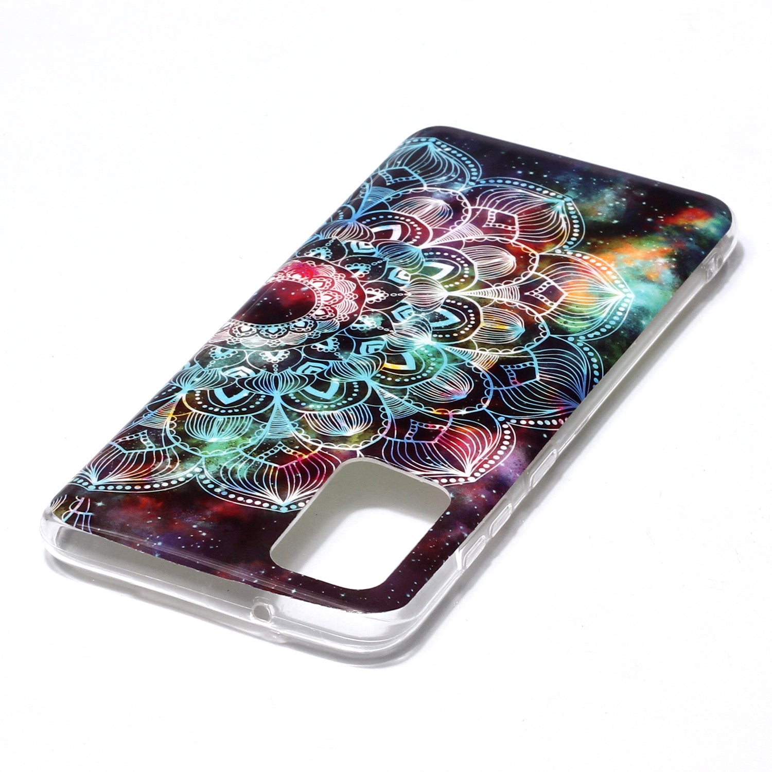 Luminous TPU Pattern Printing IMD Protetive Shell for Samsung Galaxy S20 Plus - Mandala Flower