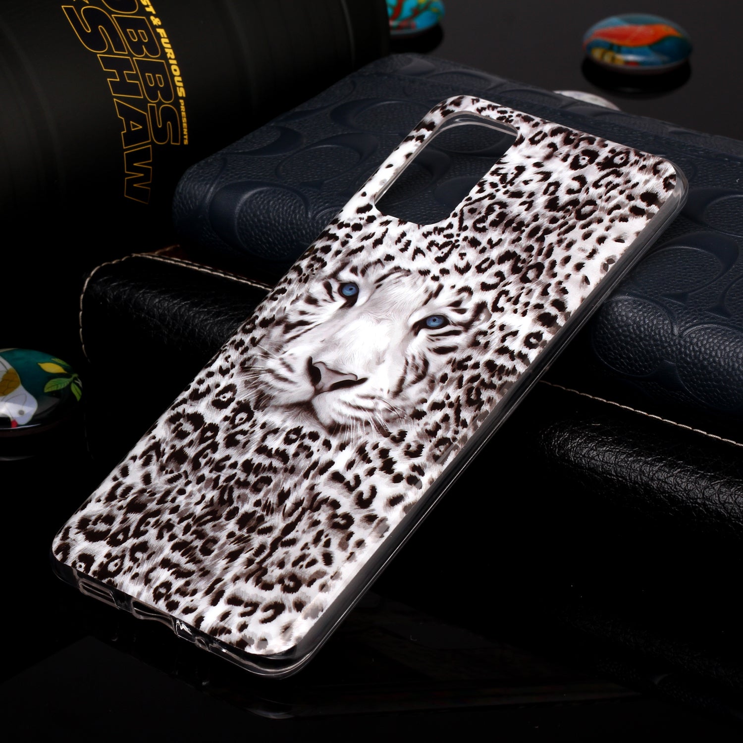 Luminous TPU Pattern Printing IMD Protetive Shell for Samsung Galaxy S20 Plus - Leopard