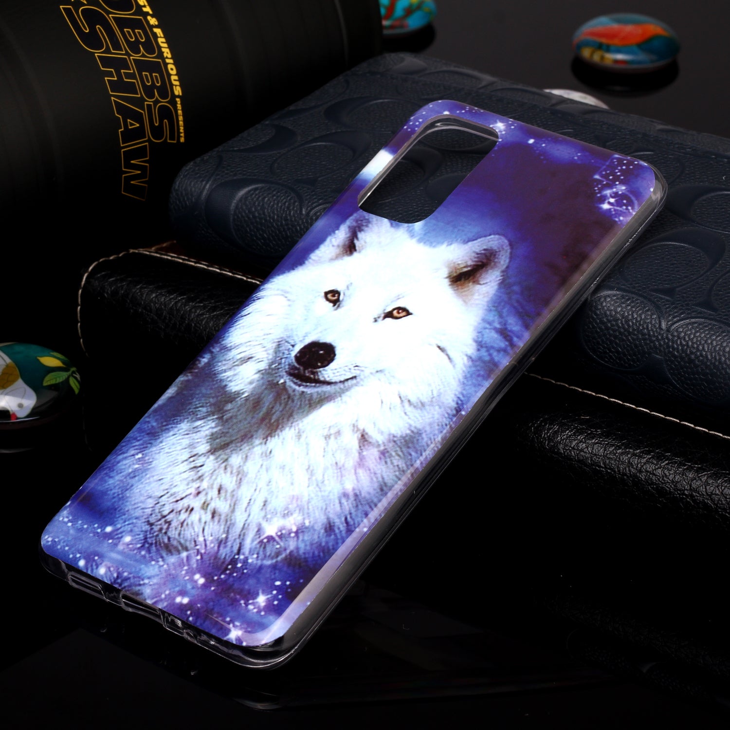 Luminous TPU Pattern Printing IMD Protetive Shell for Samsung Galaxy S20 Plus - Dog