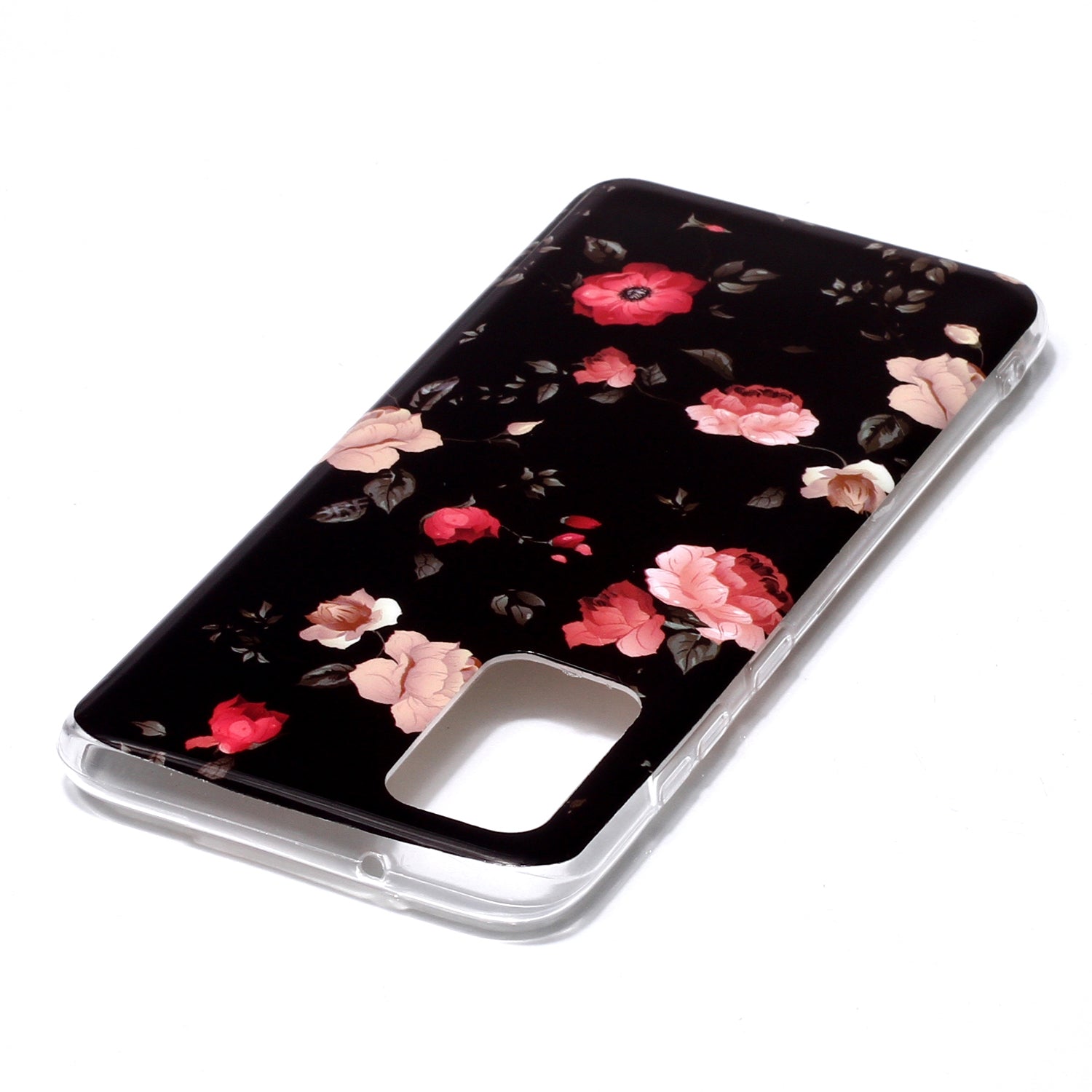 Luminous TPU Pattern Printing IMD Protetive Shell for Samsung Galaxy S20 Plus - Flowers