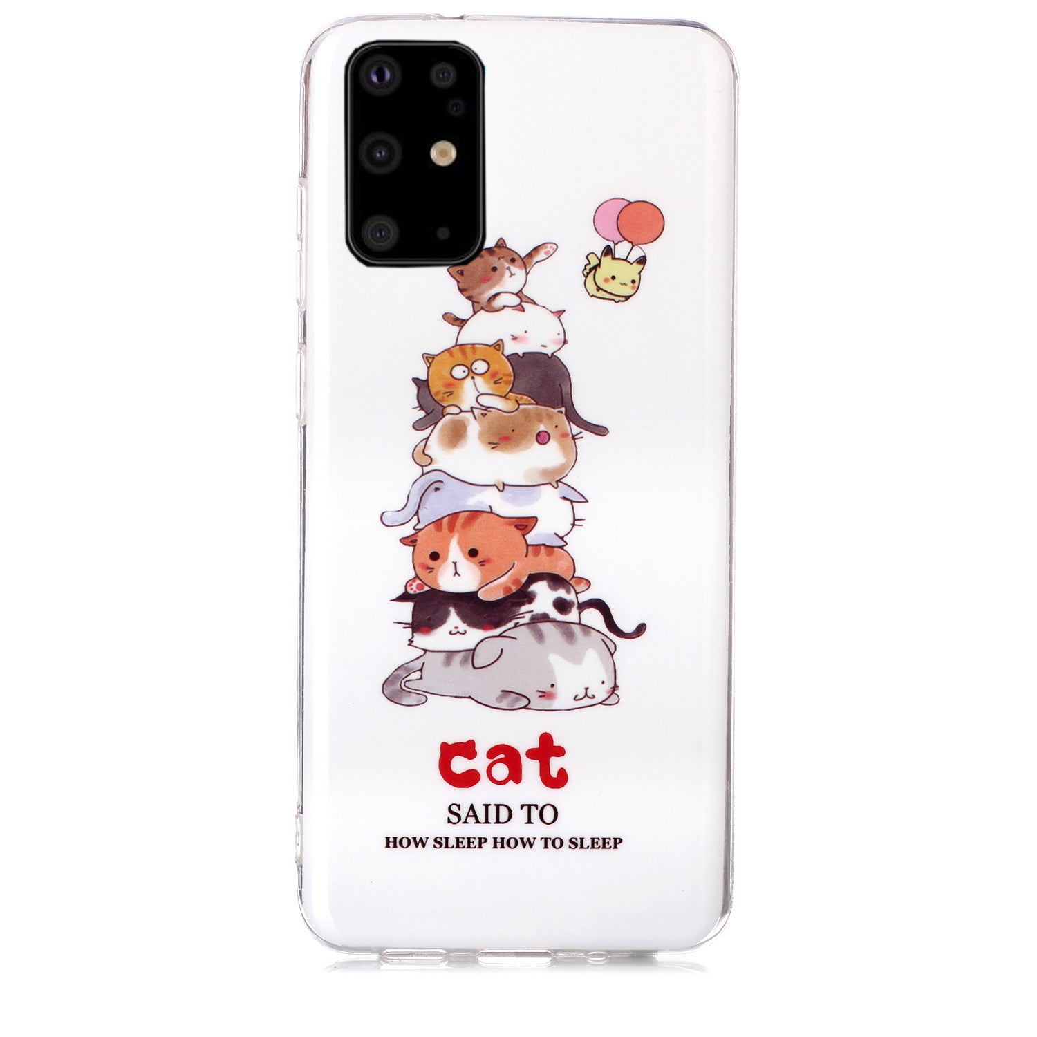 Luminous TPU Pattern Printing IMD Protetive Shell for Samsung Galaxy S20 Plus - Cats