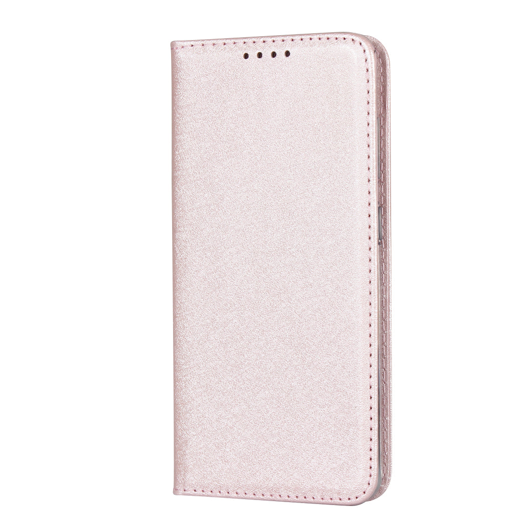 Silk Texture Leather Wallet Phone Case for Samsung Galaxy S20 4G/S20 5G - Rose Gold