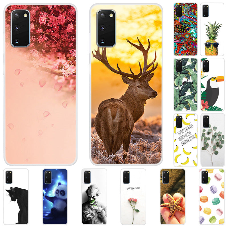 Clear Pattern Printing Soft TPU Back Shell for Samsung Galaxy S20 4G/S20 5G - Cat