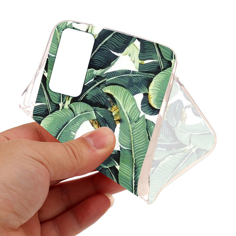 Clear Pattern Printing Soft TPU Back Shell for Samsung Galaxy S20 4G/S20 5G - Banana Leaves