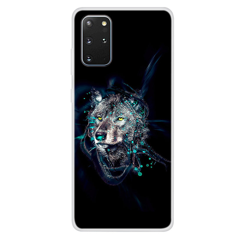 Pattern Printing TPU Case for Samsung Galaxy S20 Plus - Wolf