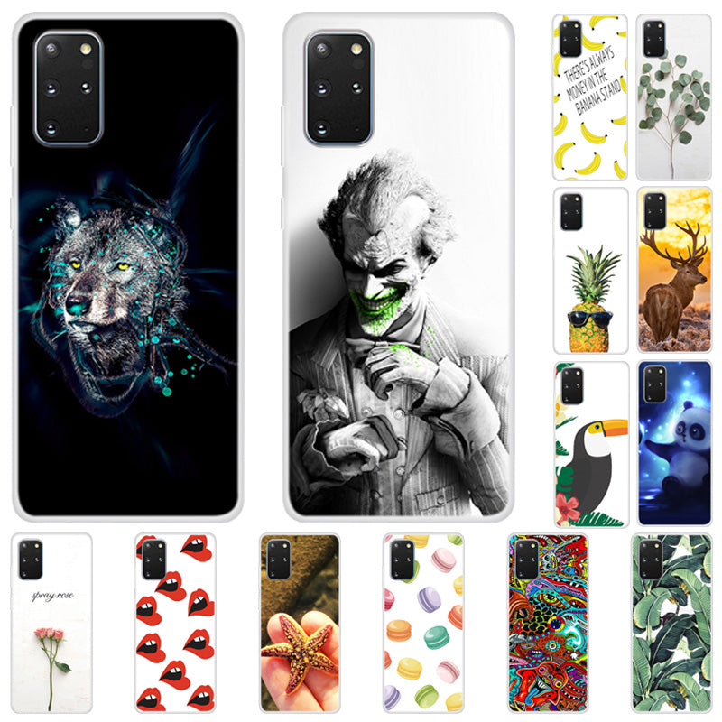 Pattern Printing TPU Case for Samsung Galaxy S20 Plus - Banana Leaf