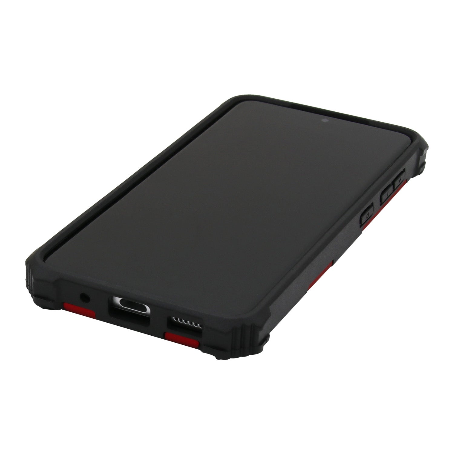 Kickstand Armor Dropproof PC TPU Hybrid Case with Magnetic Metal Sheet for Samsung Galaxy S20 4G/S20 5G - Red