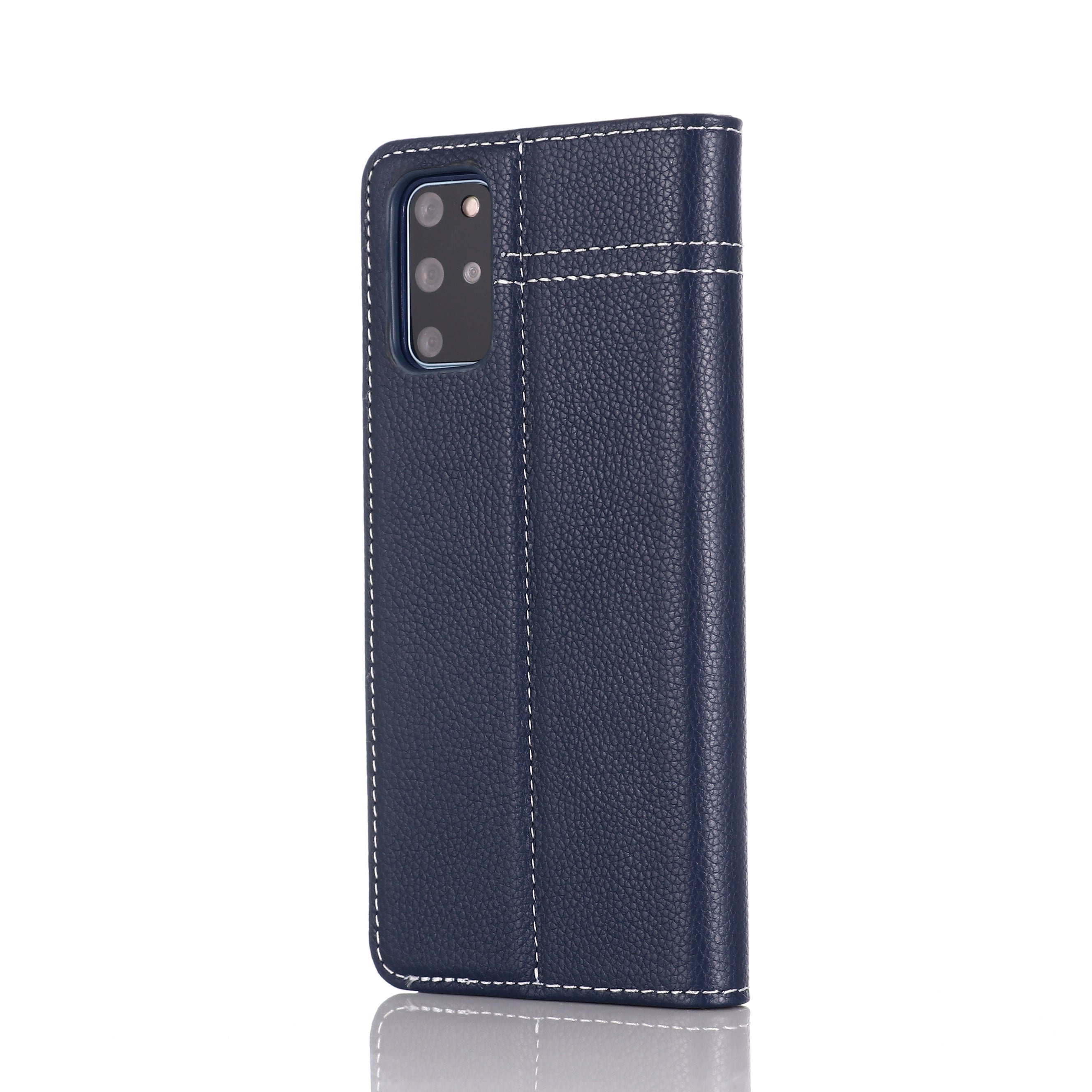 GEBEI Genuine Leather Cool Shell for Samsung Galaxy S20 Plus - Dark Blue