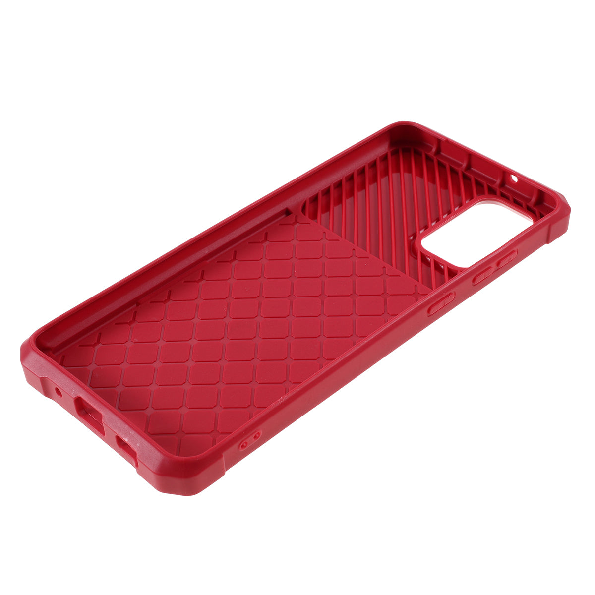 Phone Cover with Card Slot and Elastic Finger Ring Strap Protective shell for Samsung Galaxy S20 Plus/S20 Plus 5G  - Red